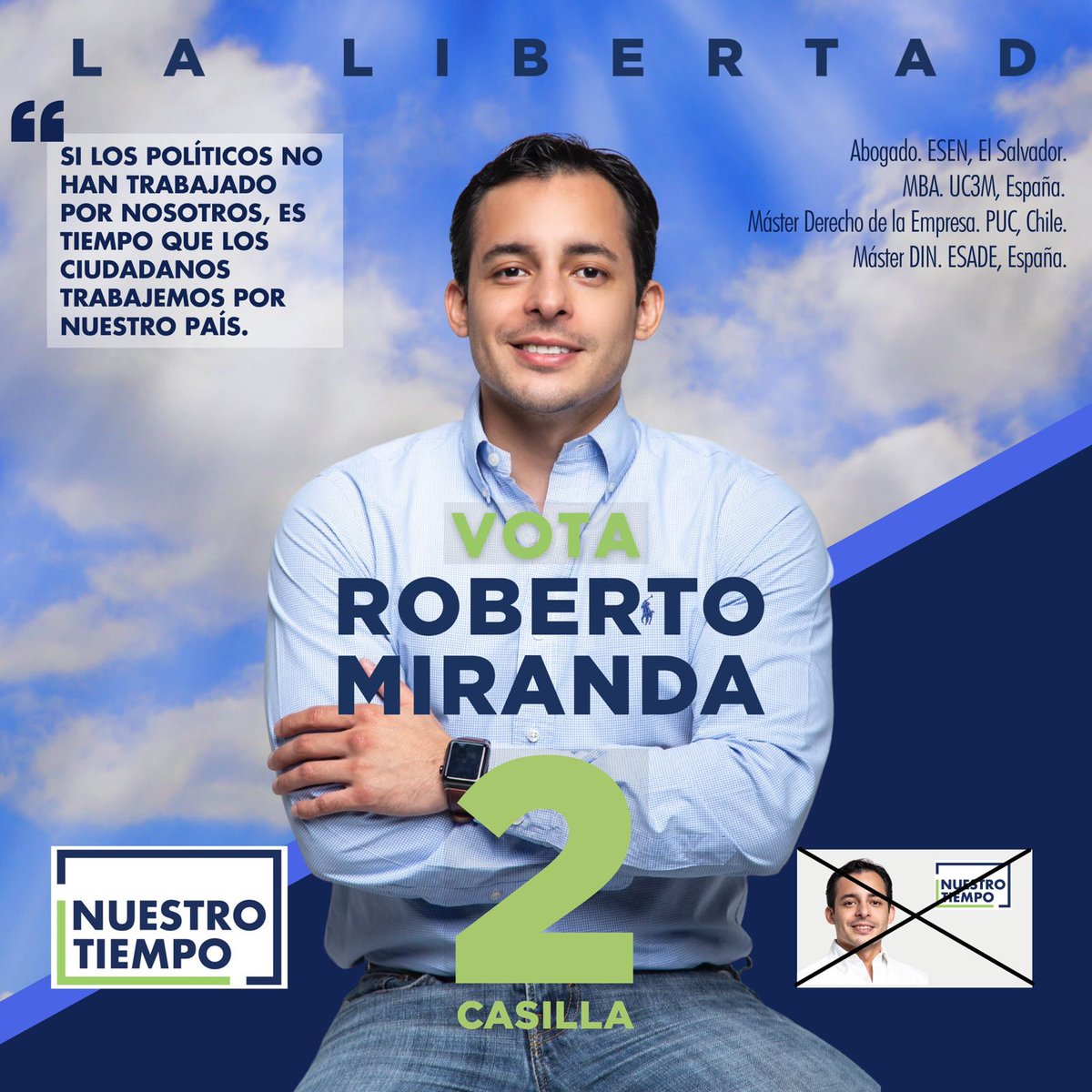 ÚLTIMAHORA | 🚨 Miranda Solano fue candidato a diputado por el departamento  de La Libertad del partido Nuestro Tiempo. Instituto político que fue  cancelado por el @TSEElSalvador.