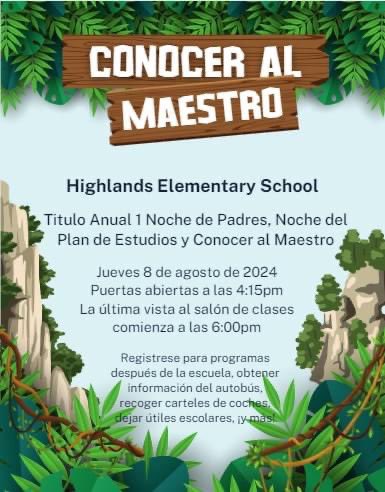 Please join us for Meet the Teacher, the Annual Title I Parent Meeting, and Curriculum Night event on August 8th! We are so excited to see all of our Hawks! #WildAboutLeadership