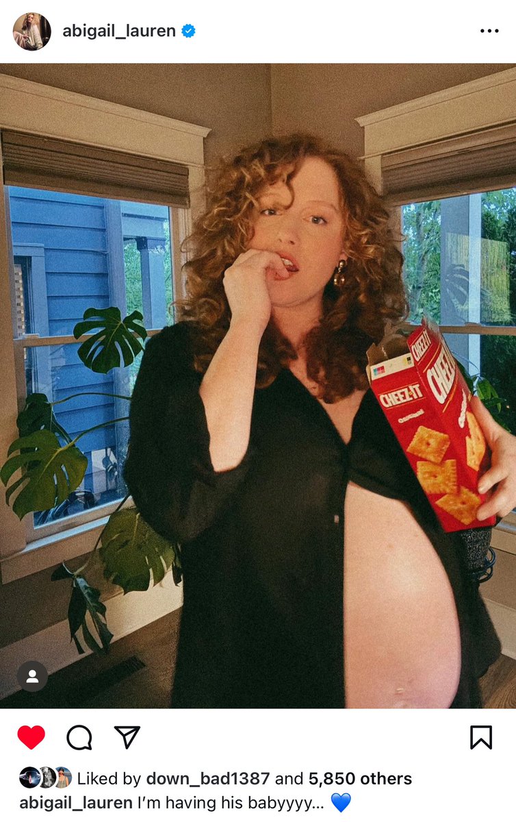corneliastagain's tweet photo. ABIGAIL IS PREGNANT 😭😭🥹🥹🩵🩵 THE CAPTION !!! https://t.co/FYURVBl4zN