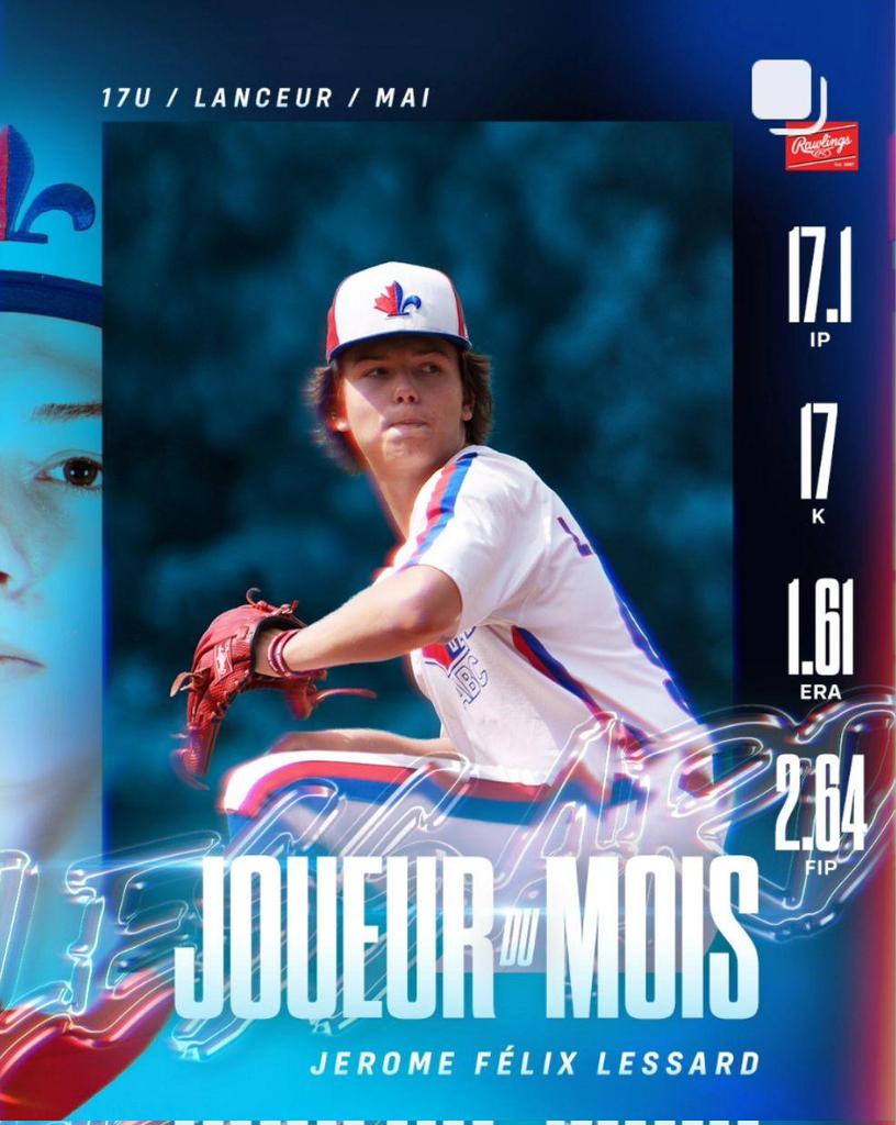 Player of the month of may with the <a href="/ABCacademie/">Académie de Baseball du Canada</a>