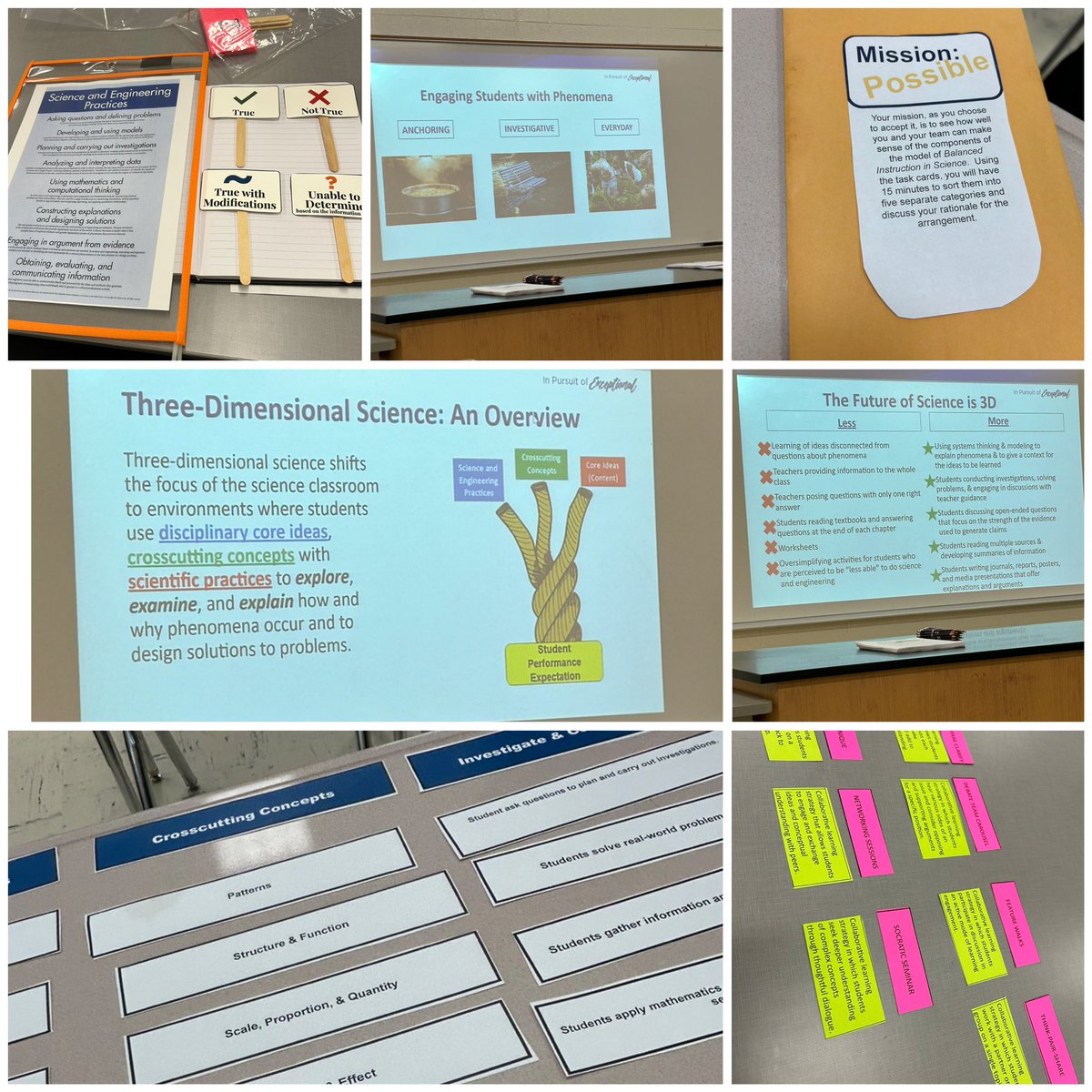 MissRogersNBHD's tweet photo. Thanks, @PadenDanielle & @Dr_Misty_Givens for adding new tools to my toolkit! I walked away from all four science sessions with so many ideas, strategies, and resources to help teachers plan and deliver 3-dimensional science instruction. ๐ฌ๐งช๐ #EducatorLaunch #WinningforKids https://t.co/BttGyfRuAc