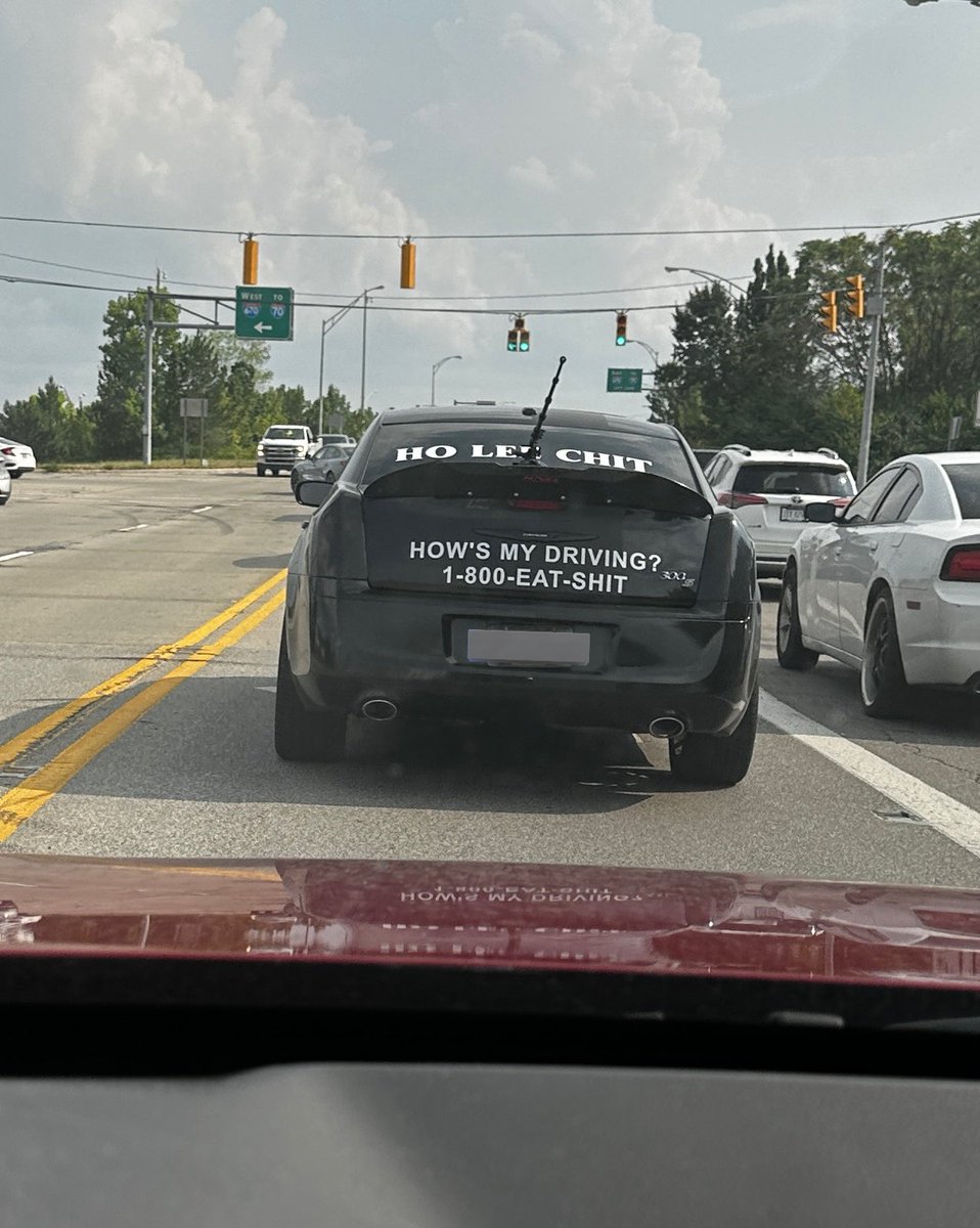 Believe it or not I called this and it’s an actual hotline where he is asking for genuine feedback on his driving. I guess he’s an instructor and he uses this as an opportunity to learn something and teach something at the same time. Really cool