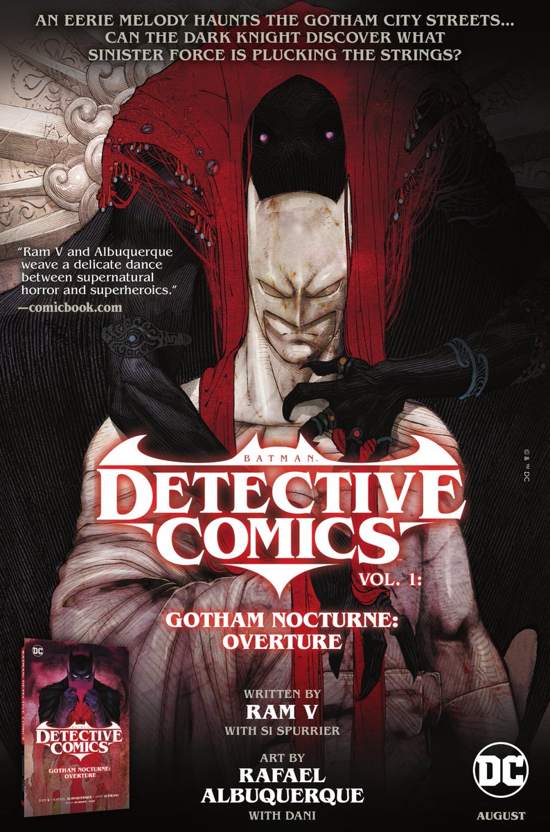 chelsdaniel280's tweet photo. #ComicsAds: Batman: Detective Comics (Volume 1) - Gotham Nocturne: Overture
(Ram V, Rafael Albuquerque, Dave Stewart, Ariana Maher, Simon Spurrier, Dani, and Steve Wands) 
Cover Art by Evan Cagle 
#Batman #dccomics https://t.co/oDDdqlypwV
