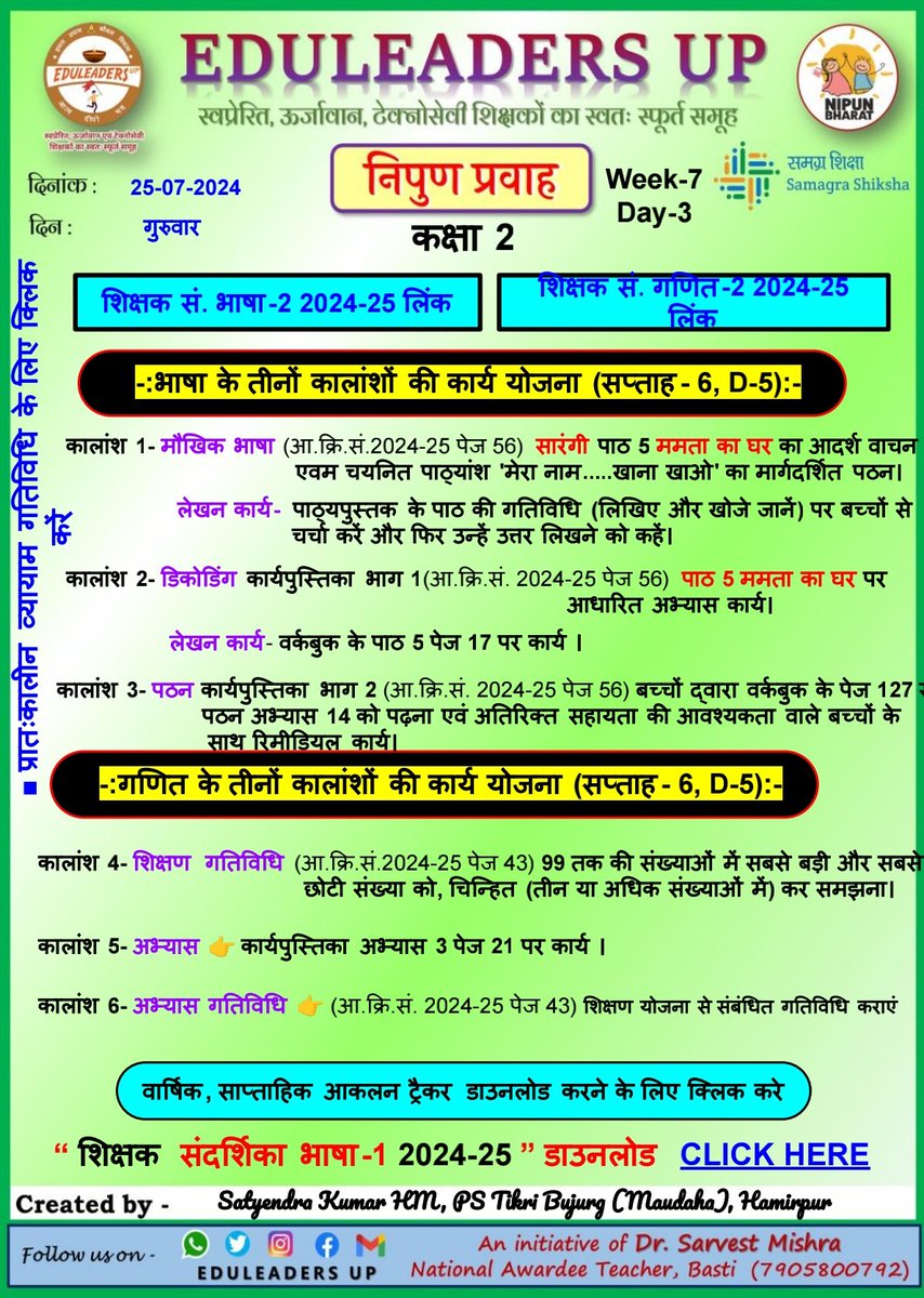 EduleadersU's tweet photo. #निपुण_प्रवाह
#स्कूल_रेडिनेस_गतिविधि
#भाषा_एवम्_गणित
#संदर्शिका_अनुसार
*दिनांक: 25/07/2024*
〰️〰️〰️〰️〰️
#कक्षा_1_2_एवम्_3,
#Week_7 #Day_3
〰️〰️〰️〰️〰️〰️
#निपुण_भारत_मिशन
#निपुण_यूपी
#अभ्यास_कार्य_पत्रक
@EduMinOfIndia
@thisissanjubjp
@basicshiksha_up
@sarvestkumar https://t.co/LD70cBPsok