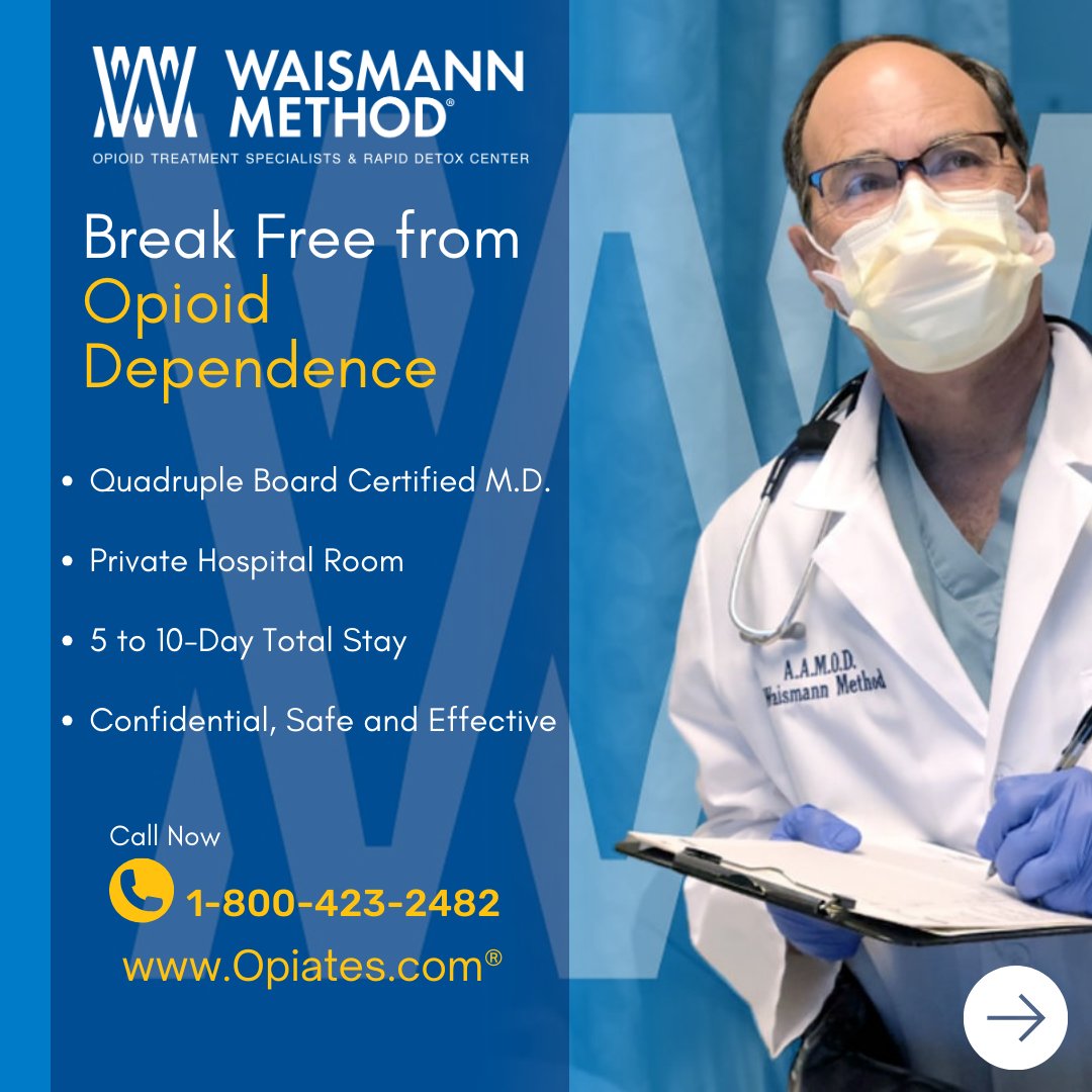 opiates's tweet photo. 1/4 Step toward a healthier future with WAISMANN METHOD®. Our cutting-edge rapid detox program ensures a safe, effective path to overcoming opioid dependence.
☎️ 1-800-423-2482 or Visit:
🌐 https://t.co/t1aimmJZFf
A THREAD🧵👇

#WaismannClinic #Waismann #WaismannMethod #RapidDetox #AddictionFree #StartHealing #FindHope #addictionrecovery #detox #opioidtreatment #health #opioidaddiction #addictiontreatment #fentanyl #OpioidCrisis #addiction #recovery #fentanylawareness #reviews #friday #mentalhealth #narcan #suboxone #methadone #Newyou