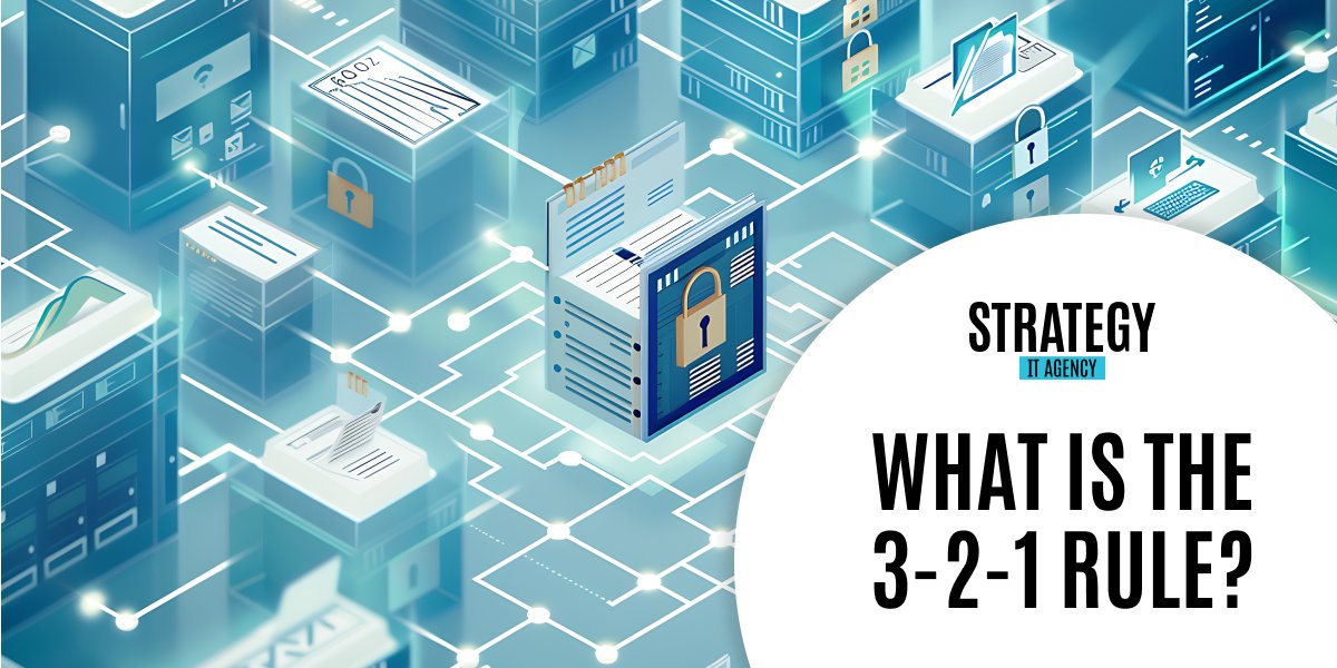 strategyllc's tweet photo. What is the 3-2-1 Backup Rule? 🤔 It’s simple yet effective: create three copies of your data, store two on different devices, and keep one off-site. This approach helps ensure that you always have a backup available, no matter what happens. #DataProtection #321Backup https://t.co/CCehBSqSTw