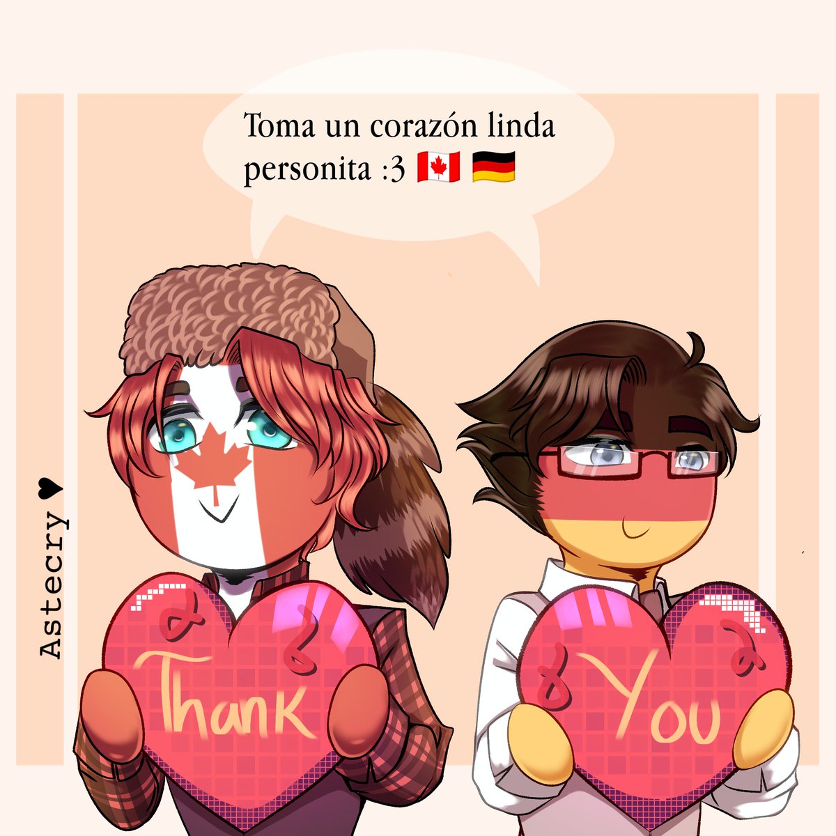 🇩🇪x🇨🇦 ✨✨✨

#CountryHumans 
#CountryhumansGermany #countryhumanscanadá