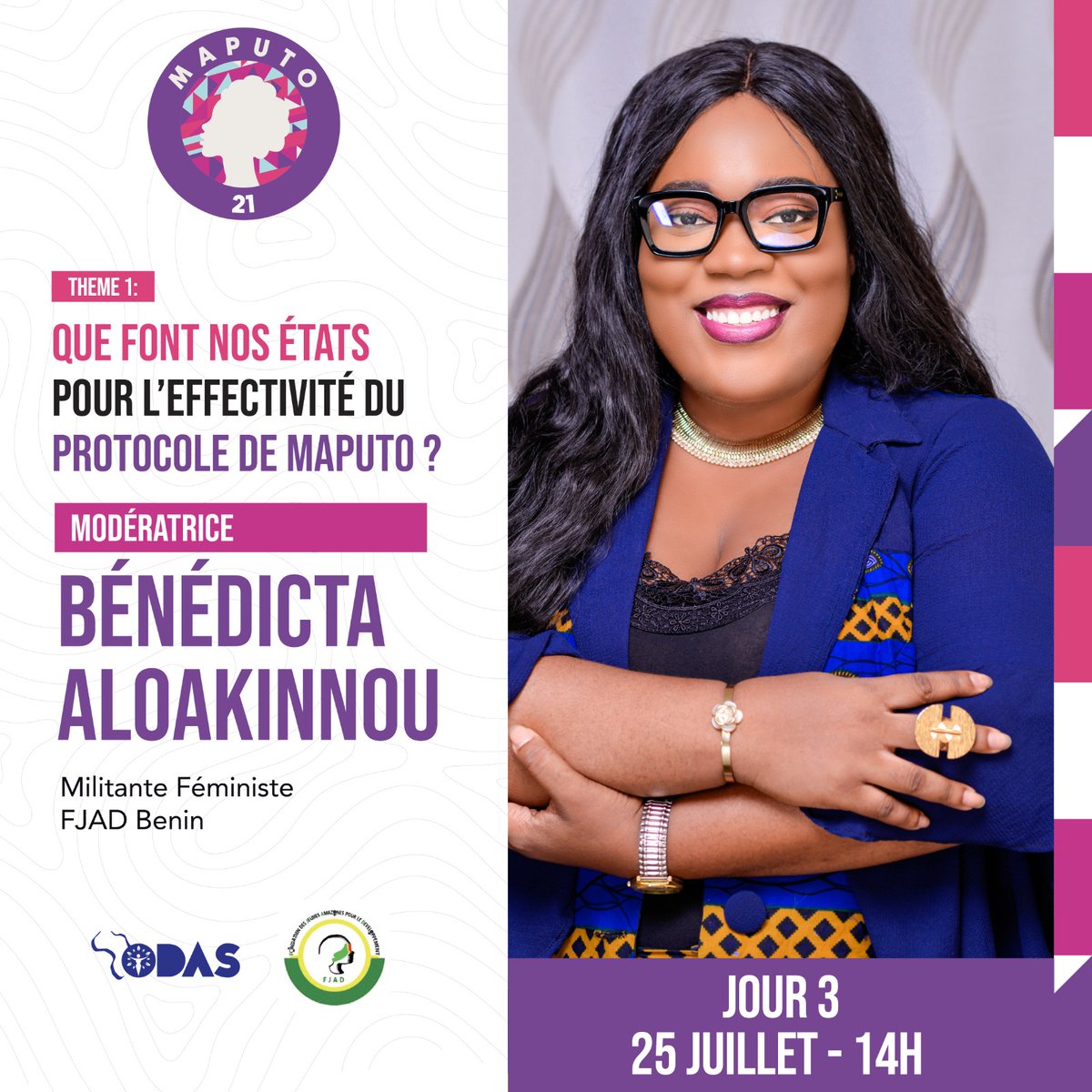 CentreOdas's tweet photo. ♀️ @AloakinnouB ALOAKINNOU, #FJAD #Bénin
#Maputo21 #Maputoen72h #MouvementODAS https://t.co/RmyEWrQhe3