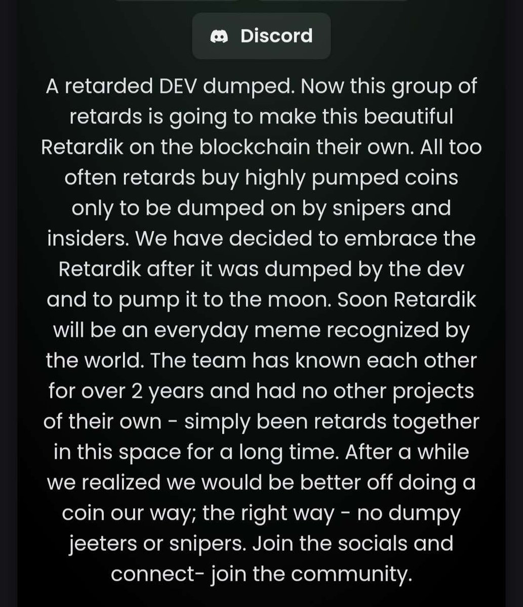 elionhorombe's tweet photo. 🚨BREAKING:  $RTDK on Solana makes a historic announcement. @RetardikCTO https://t.co/UpEEeNsSc3
