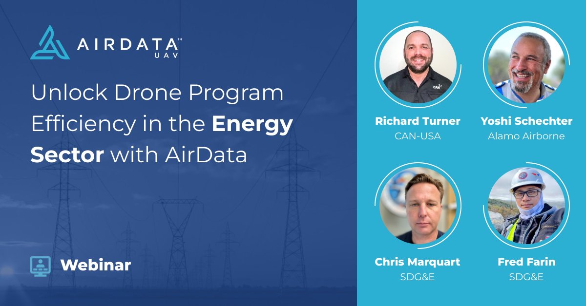 Energy and Utilities sector webinar: We invite you to join our upcoming webinar on July 31st at 9:00am PDT, focusing on drone program best practices and developments. Register: airdata.com/linkto/hkhzxNR…