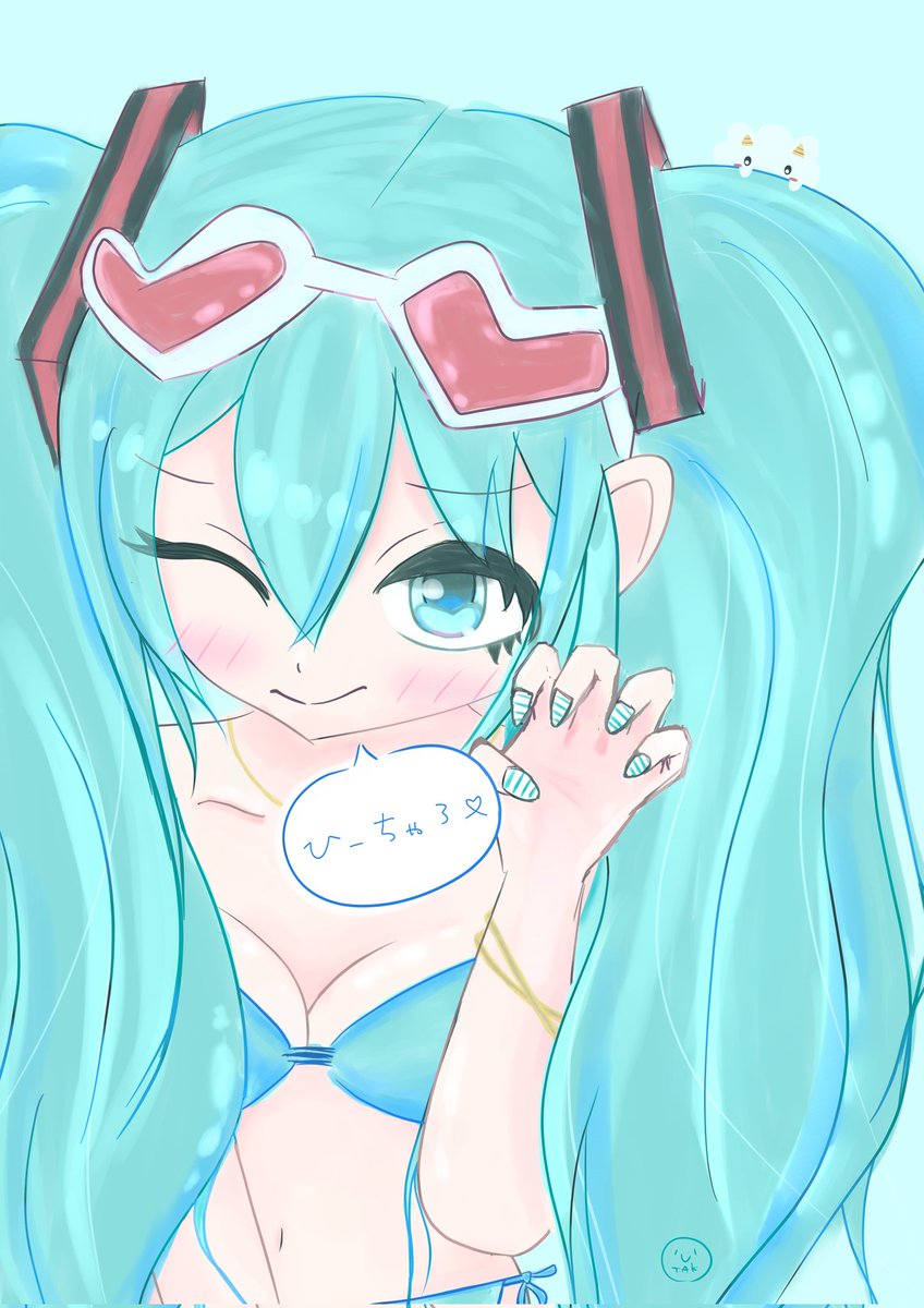 絵の筋トレ100
6/100『夏ミク2024』

ひーちゃろへ捧ぐ愛の夏ミク🎐🍧🌻

夏作品いいね大会の参加作品です😊
期限は本日25日22:00まで！！
みんなぜひ素敵な夏作品投下してね✨
既にものすごい参加数でめちゃんこ盛り上がってます🫢
私は夏作品なかったから急遽描いた！🥹🫰
 #初音ミク  #VOCALOID