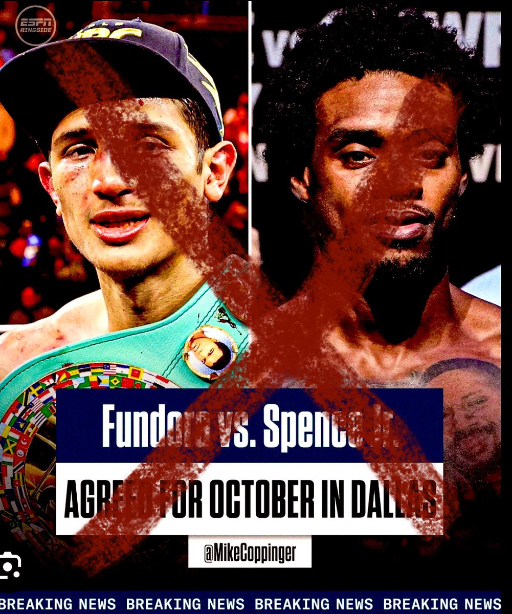 AdrianReyn79551's tweet photo. Breaking News‼️

Spence vs Fundora is Done after Errol is hurt looks like it’s over for Spence. Also Fundora’s team is Negotiating with Crawfords team to make it after Crawfords Fight. 
How do you feel? 

#BudvsFandora
#Boxing https://t.co/4ivzEuJBG9