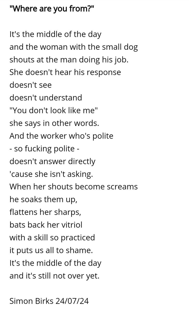 Wrote a #poem about some shocking behaviour I witnessed the other day. #poetry