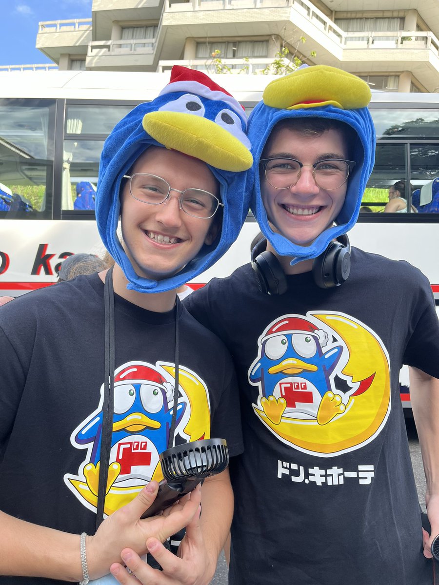 PorterSup205's tweet photo. Can you guess the name of the Japanese convenience store that these Porters are supporting? It’s Don Quijote, as commonplace as Target or Walmart in the USA. Apparently it’s a big hit! Often the culture is best learned in everyday Japanese life. #bestogether https://t.co/97Vygivz4Q