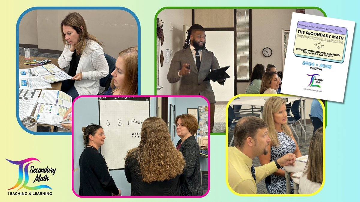 Secondary Math Dept. (@humble_2ndmath) on Twitter photo It was an exciting day at our Secondary Math conference! Our <a href="/HumbleISD/">Humble ISD</a> Secondary Math teachers shared bite-sized strategies that make a big impact on student learning. They helped make our new playbook of favorite strategies come to life! ⭐️ It was an exciting day at our Secondary Math conference! Our <a href="/HumbleISD/">Humble ISD</a> Secondary Math teachers shared bite-sized strategies that make a big impact on student learning. They helped make our new playbook of favorite strategies come to life! ⭐️