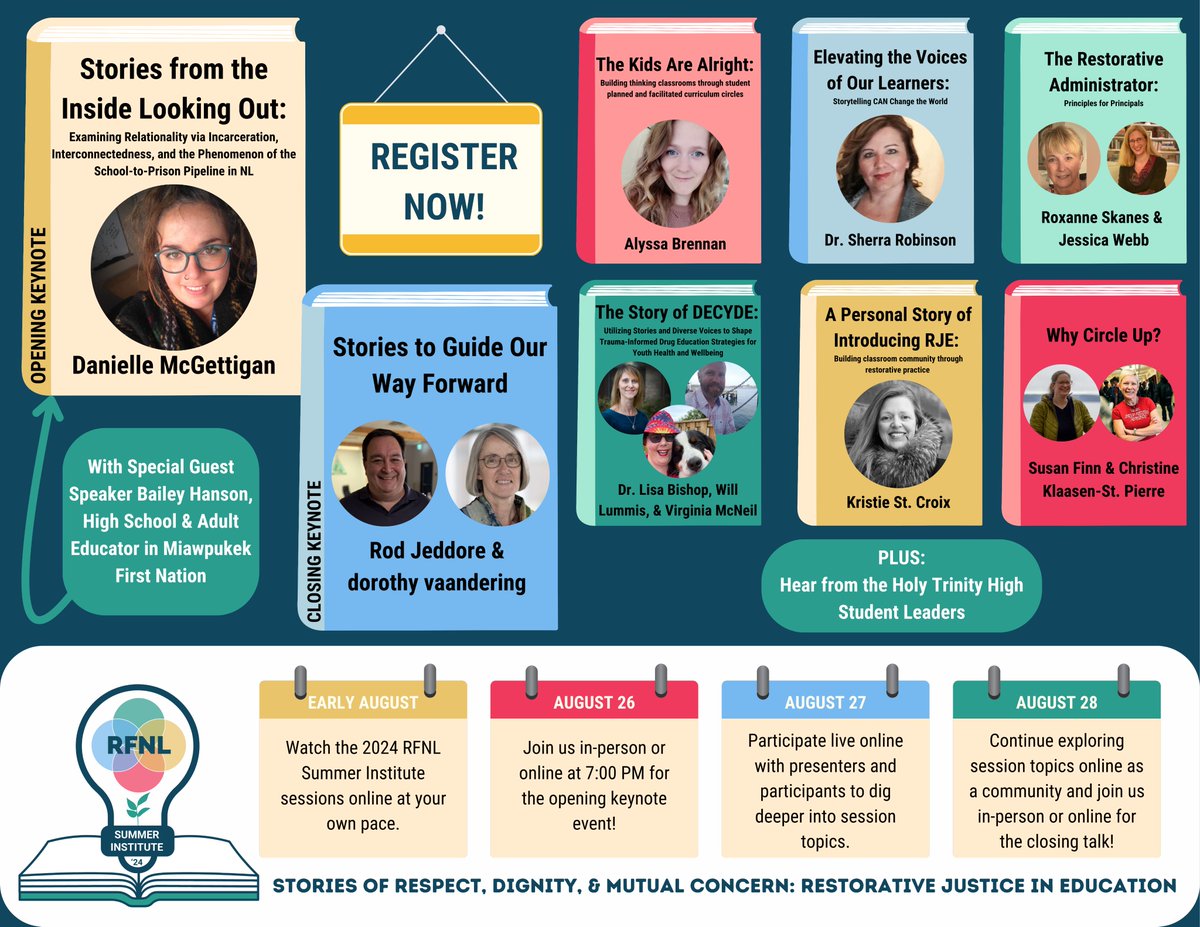 RelatFirstNL's tweet photo. RFNL is thrilled to announce the full lineup for this year's Summer Institute! 
For more information and to register for the 2024 RFNL Summer Institute, visit https://t.co/gEBk7Ldu7u. We can't wait to share these stories with you! https://t.co/V2fa9dG0m0