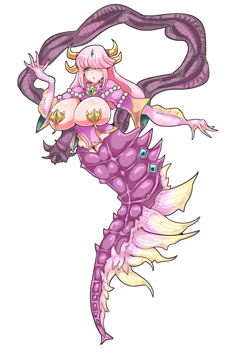 #魔物娘図鑑二次 #monstergirlencyclopedia  #MonsterGirls 
「桜錦のオトヒメ」
ヨウジウオとヌタウナギとタマミツネを悪魔合体させた。 
