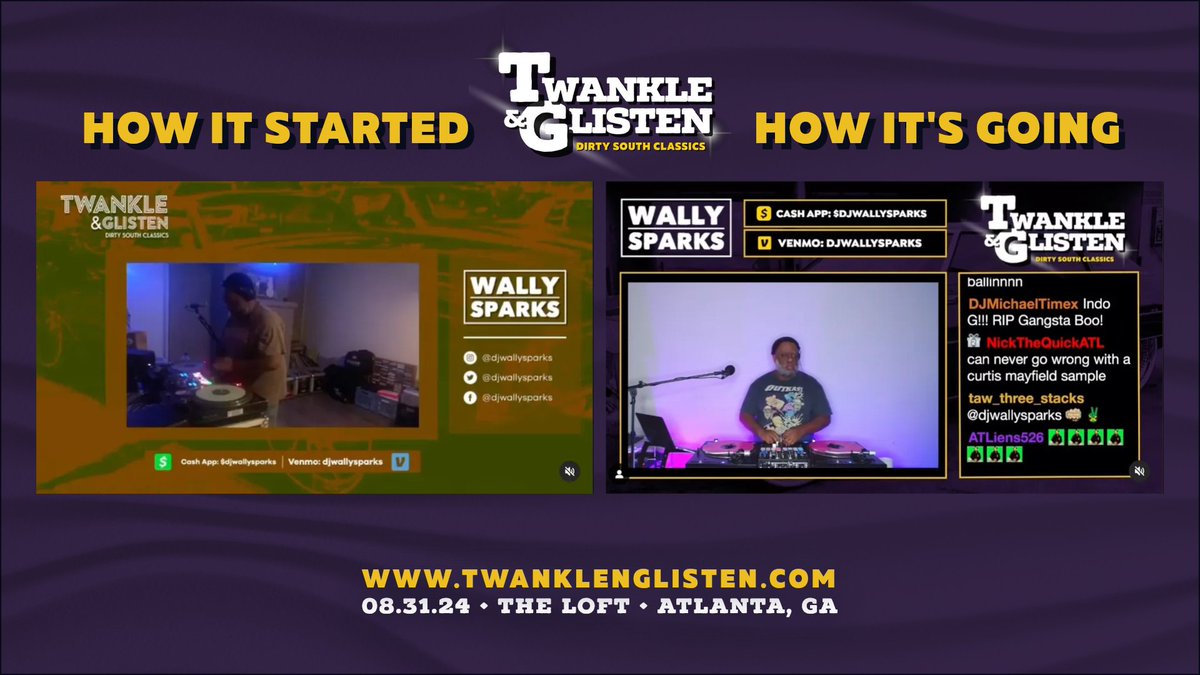 I say all that to say, I have two things to ask of you.

1. Tune in to the raid on Twitch next Tues July 30!

2. If you're ATL on Labor Day weekend cop a ticket and come party with us.  

This is the first live version of <a href="/TwankleNGlisten/">TWANKLE & GLISTEN | #TwankleNGlisten</a> and I want you to celebrate it with me!