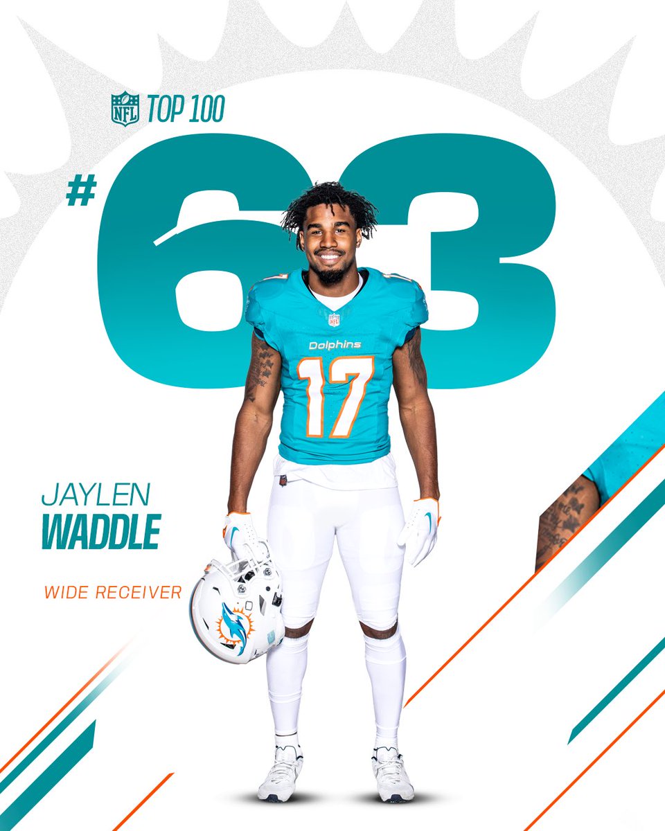MiamiDolphins's tweet photo. Waddlin’ into the 63 spot on the #NFLTop100 list. 🐧

📺: NFL+ https://t.co/7fRKCDEqw5