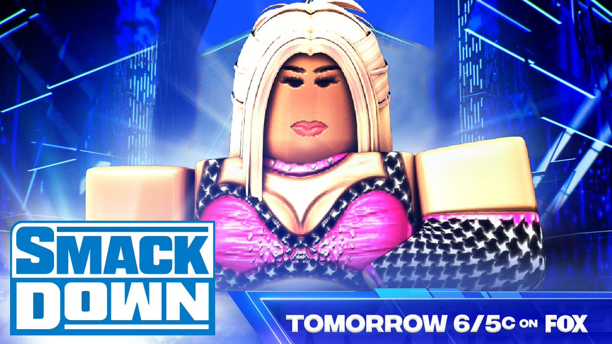 WWERPMedia's tweet photo. Tomorrow on #WWERPSmackdown 

🇬🇧 After winning the WHC #MetaRhodes returns

🇺🇸 #Bedge Defends his United States Championship against @BloxyStyles

⚡️ #ATownDownUnder goes against a debuting #DirtSheetDuo

⏲️ @TheMiaStratton returns after a win at #WWERPMITB

📺 6/5c on @Roblox https://t.co/mKflezSEYk