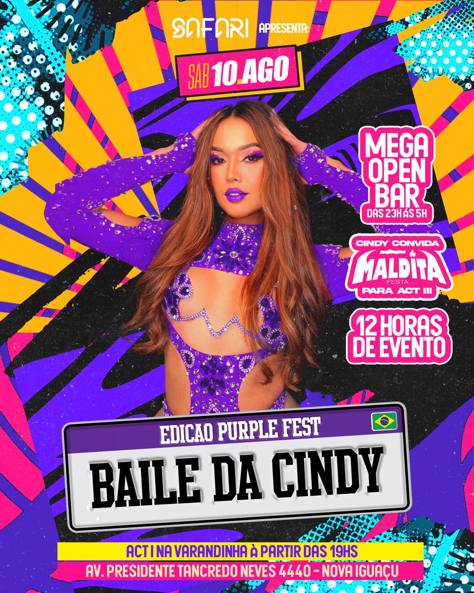 o maior baile lgbt+ da bxd veio macetando mais do que nunca! dia 10 tem baile da cindy na <a href="/safariclubrio/">SAFARI PRODUÇÕES</a> ✨🫶🏾

abrimos vendas hoje e os ingressos do primeiro lote já foi 50% vendidos 🗣️

compre antes que fique mais caro: loja.infinitepay.io/safariclubrio