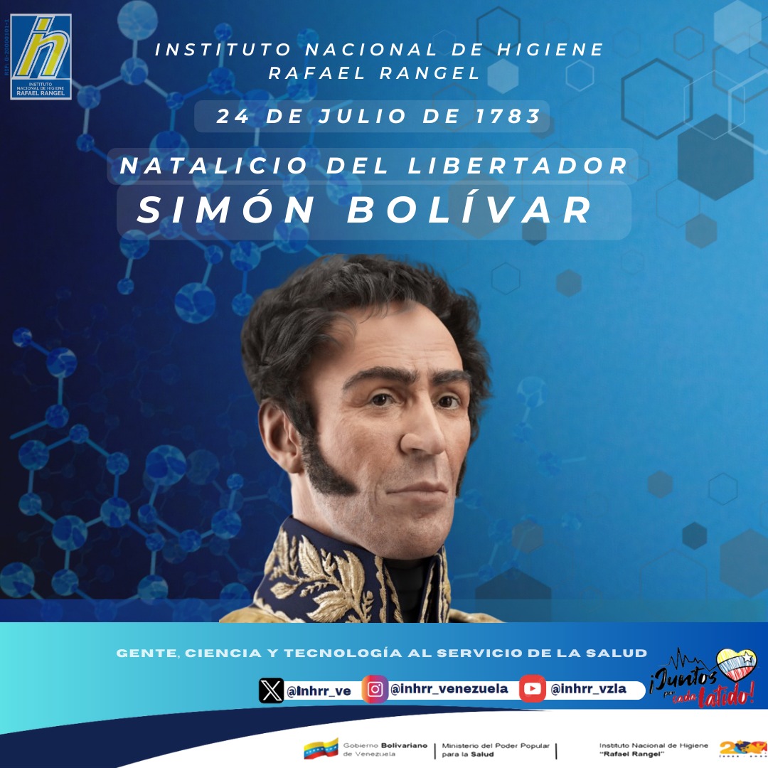 El INHRR como parte del Gobierno Bolivariano liderado por el Presidente @nicolasmaduro se une al júbilo por 241 años del natalicio de nuestro Libertador Simón Bolívar militar y político que lideró las luchas por la libertad de América 
@magalygutierrezvina
#CunaDeLibertadores