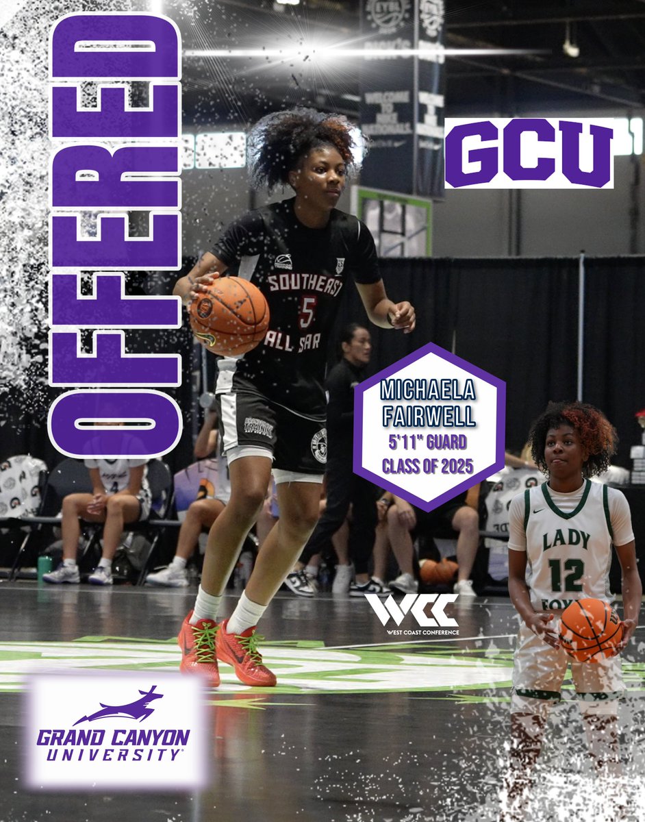 Michaela Fairwell (@fairwell2025) on Twitter photo After a great conversation with <a href="/MollyMiller33/">Coach Molly Miller</a> and staff I’m blessed to receive an offer from GCU <a href="/SoutheastAStars/">Southeast All Stars</a> <a href="/PGH_SCarolina/">Prep Girls Hoops South Carolina</a> <a href="/CghrMedia/">CGHRMedia</a> <a href="/PGH_SCarolina/">Prep Girls Hoops South Carolina</a> After a great conversation with <a href="/MollyMiller33/">Coach Molly Miller</a> and staff I’m blessed to receive an offer from GCU <a href="/SoutheastAStars/">Southeast All Stars</a> <a href="/PGH_SCarolina/">Prep Girls Hoops South Carolina</a> <a href="/CghrMedia/">CGHRMedia</a> <a href="/PGH_SCarolina/">Prep Girls Hoops South Carolina</a>