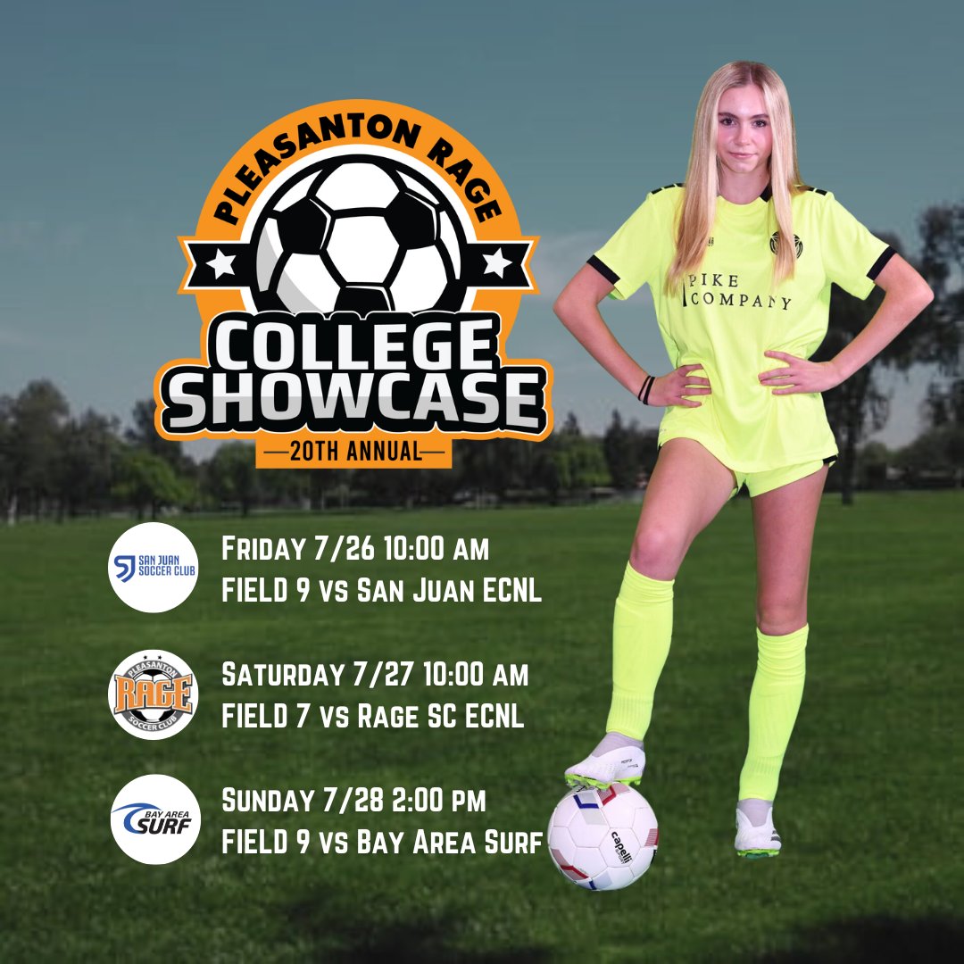 Samantha Murdin (@murdinsamantha) on Twitter photo 🕖72 hours until <a href="/LamorindaSC/">Lamorinda SC</a> 08G kicks off at the Rage College Showcase. Looking forward to matches against <a href="/SanJuan_SC/">San Juan Soccer Club</a>, <a href="/pleasantonrage/">Pleasanton RAGE</a> and <a href="/bayarea_surf/">FC Bay Area Surf</a>.
Can't wait to see coaches from <a href="/CalWSoc/">Cal Women's Soccer</a> <a href="/PacificWSoccer/">Pacific Women's Soccer</a> <a href="/CPWomensSoccer/">Cal Poly Women's Soccer</a> <a href="/ChicoWSoccer/">Chico State Women's Soccer</a> <a href="/SacStateWSoccer/">Sacramento State Women's Soccer</a> <a href="/SJSUWSoccer/">SJSUWSoccer</a> 🕖72 hours until <a href="/LamorindaSC/">Lamorinda SC</a> 08G kicks off at the Rage College Showcase. Looking forward to matches against <a href="/SanJuan_SC/">San Juan Soccer Club</a>, <a href="/pleasantonrage/">Pleasanton RAGE</a> and <a href="/bayarea_surf/">FC Bay Area Surf</a>.
Can't wait to see coaches from <a href="/CalWSoc/">Cal Women's Soccer</a> <a href="/PacificWSoccer/">Pacific Women's Soccer</a> <a href="/CPWomensSoccer/">Cal Poly Women's Soccer</a> <a href="/ChicoWSoccer/">Chico State Women's Soccer</a> <a href="/SacStateWSoccer/">Sacramento State Women's Soccer</a> <a href="/SJSUWSoccer/">SJSUWSoccer</a>