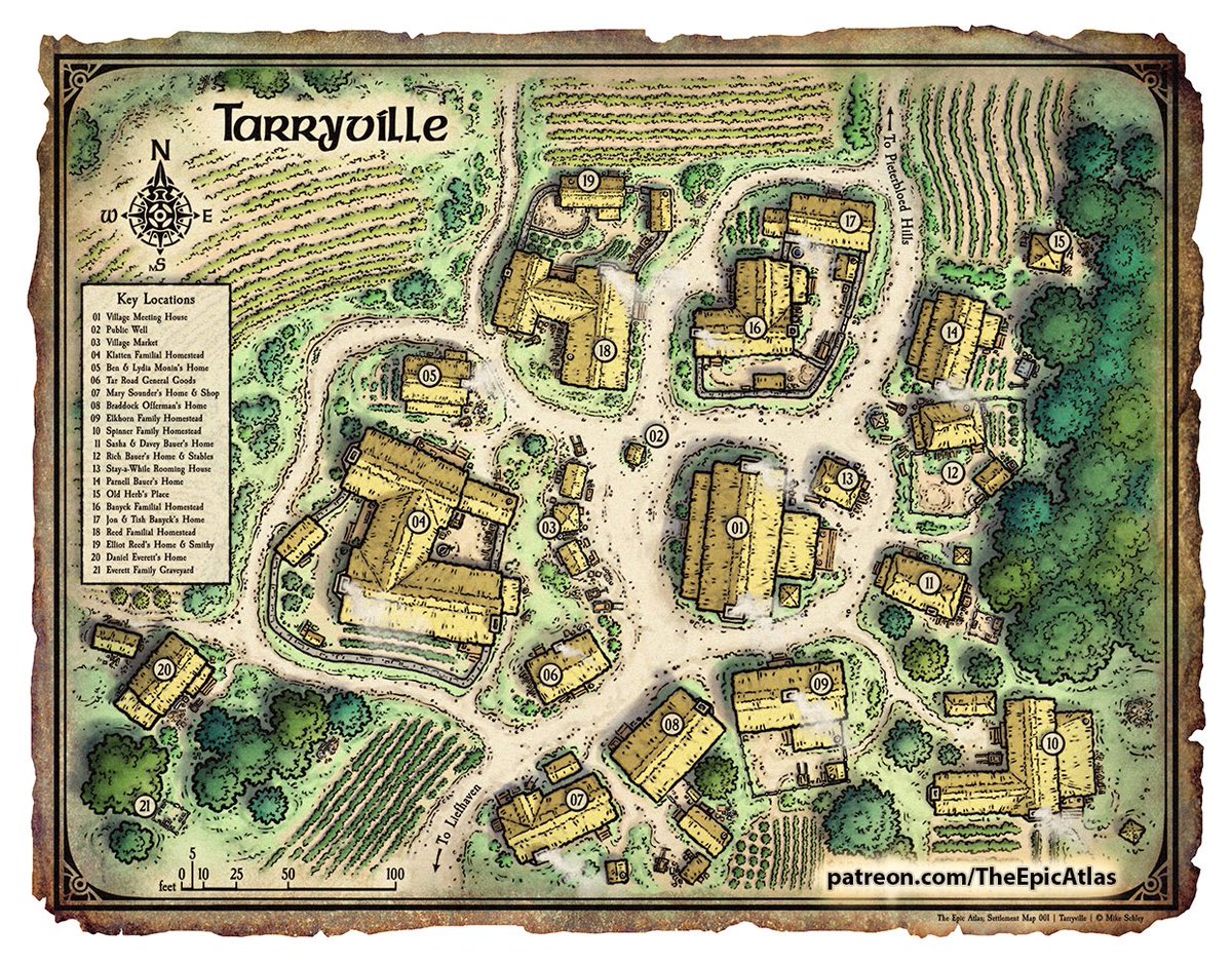 schley's tweet image. What’s this? Oh nothing. Just a little village I’ve been working on. #TheEpicAtlas