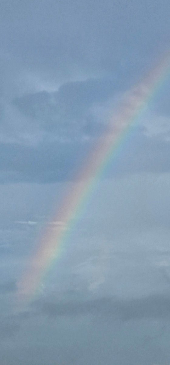 Now leaving the office and spotted a rainbow—guess even the sky is celebrating me going home at almost 8pm.  😂