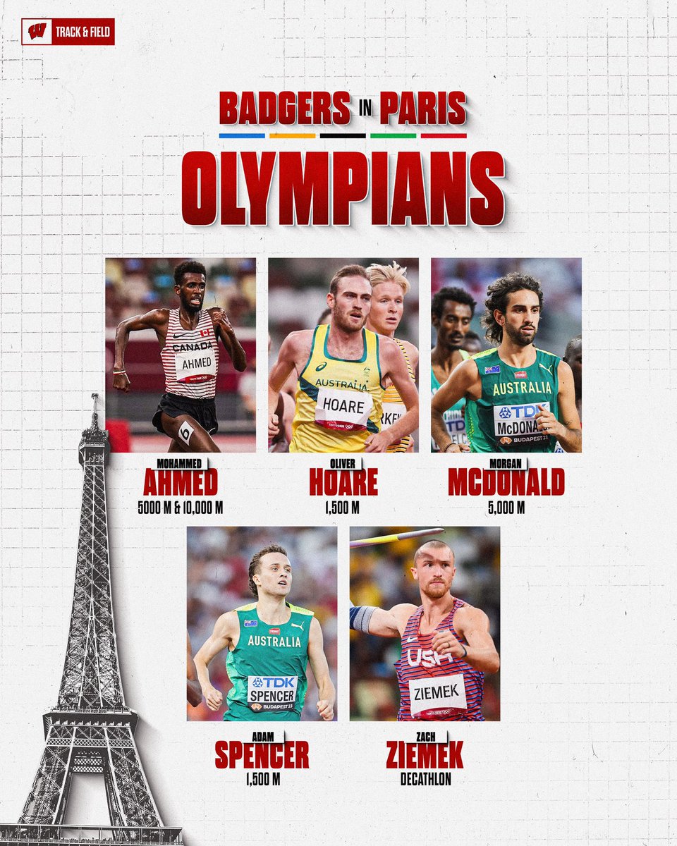 Wisconsin Track & Field and Cross Country (@badgertrackxc) on Twitter photo Excited for our five #Badgers that will compete at the Summer <a href="/Olympics/">The Olympic Games</a>!
#OlympiansMadeHere || #OnWisconsin Excited for our five #Badgers that will compete at the Summer <a href="/Olympics/">The Olympic Games</a>!
#OlympiansMadeHere || #OnWisconsin
