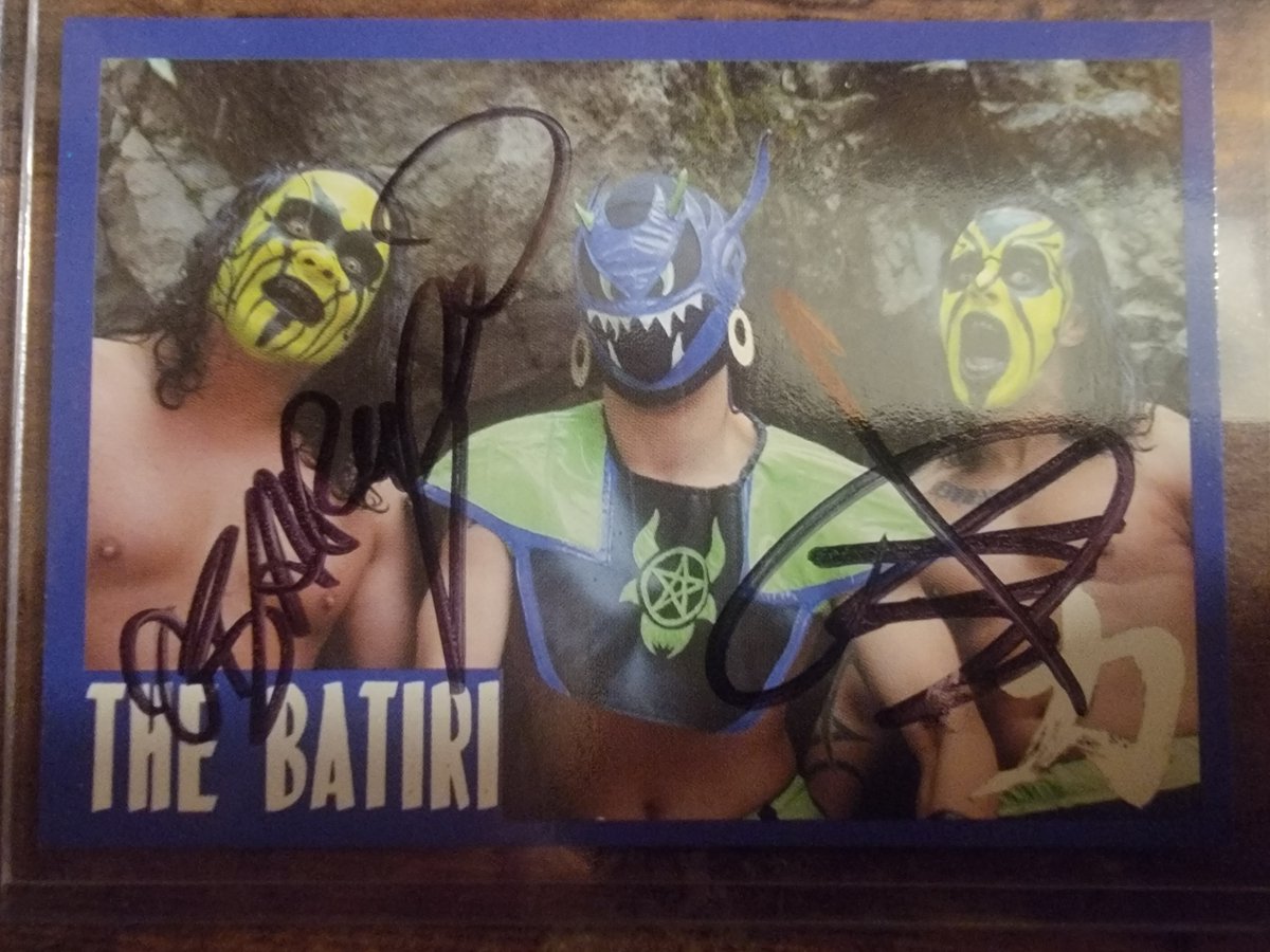 wrestlingcards's tweet photo. #WrestlingCardWednesday: A 2006 @CHIKARApro card signed by @TheBatiri at @ESWWrestling #Wrestlebash in Niagara Falls, NY back in 2015. #ESW #Chikara #WrestlingCards #WrestlingTradingCards https://t.co/DZRMnpCy26