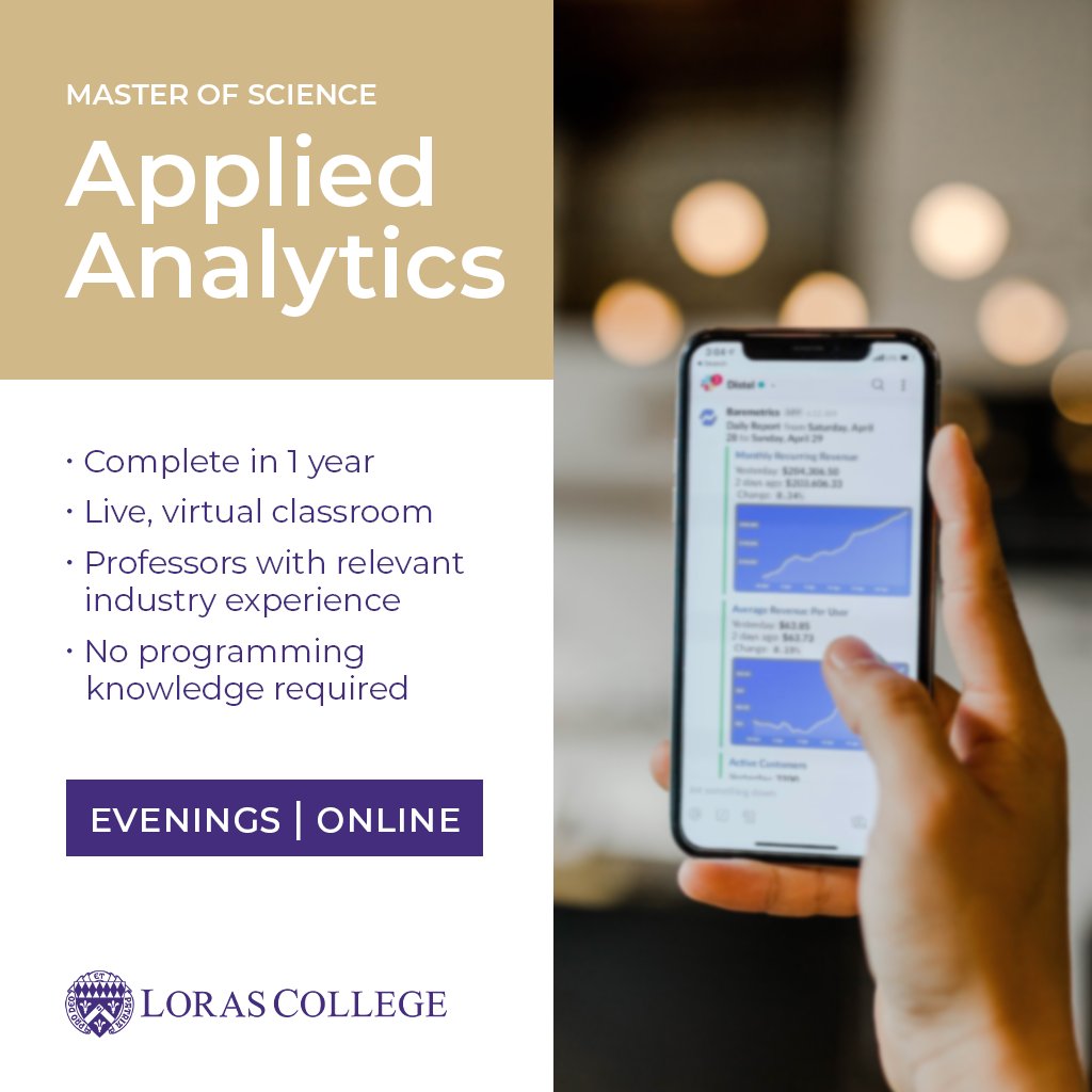 lorascollege's tweet photo. Unlock your potential with this fully online program, mastering the latest data gathering, reporting, and analysis methods.
Learn more and apply for free at https://t.co/3XRYbKgMqp
#LorasGraduate #Analytics #OnlineProgram #DecisionMaking #FutureReady https://t.co/dw1utzd5d9