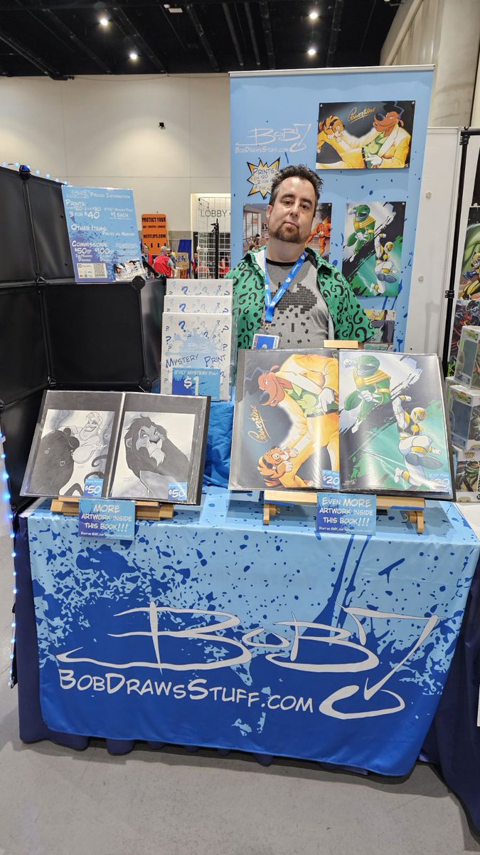 BobDrawsStuff's tweet photo. Comic-Con 2024 is GO!  I'm already tired.  Come find me and my art at Table EE-09 all weekend long! 

#sdcc #comiccon #sdcc2024 #comiccon2024 #artistsalley #artistalley #ee09 #bobdrawsstuff https://t.co/zLnPU4KsxW