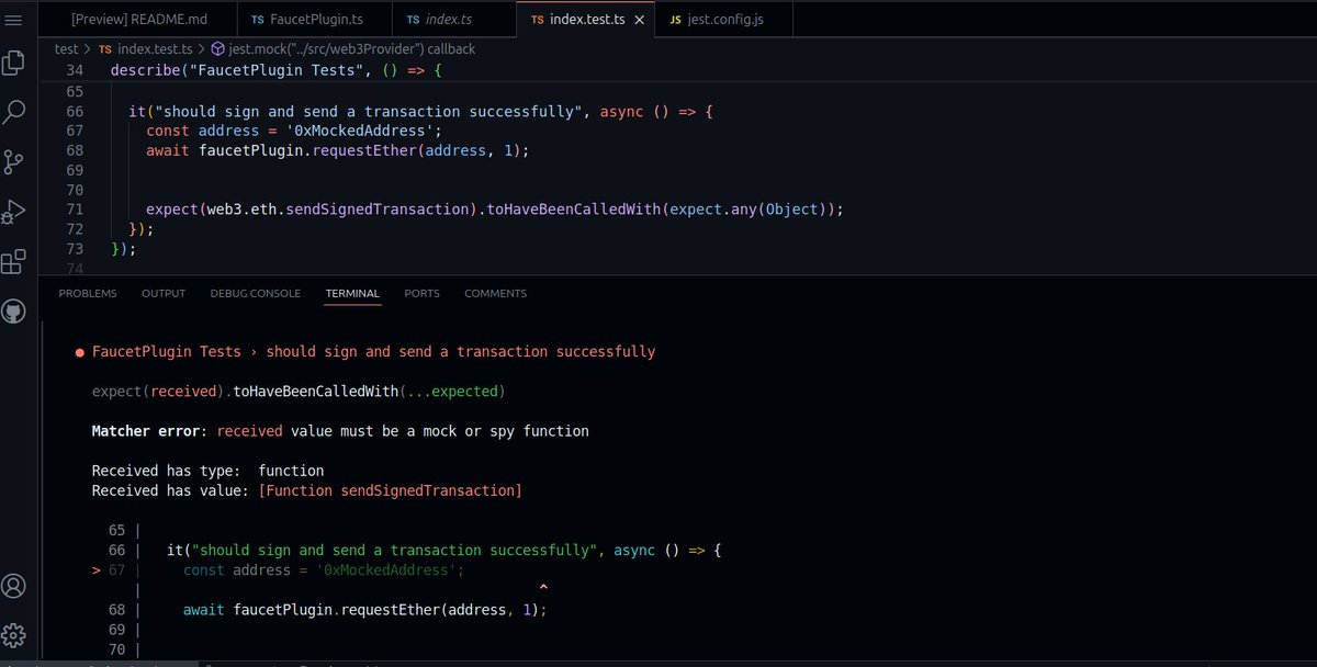 evelynnmimijae's tweet image. Day 7⃣5⃣ of #100DaysOfCode #100DaysofCodeLW3

web3js Faucet Plugin
1. at Resolver._throwModNotFoundError = resolved ✅
2. send and signTransaction errors

S/o to @LearnWeb3IO for help today 🙏🏾

github.com/evelynnmimijae…