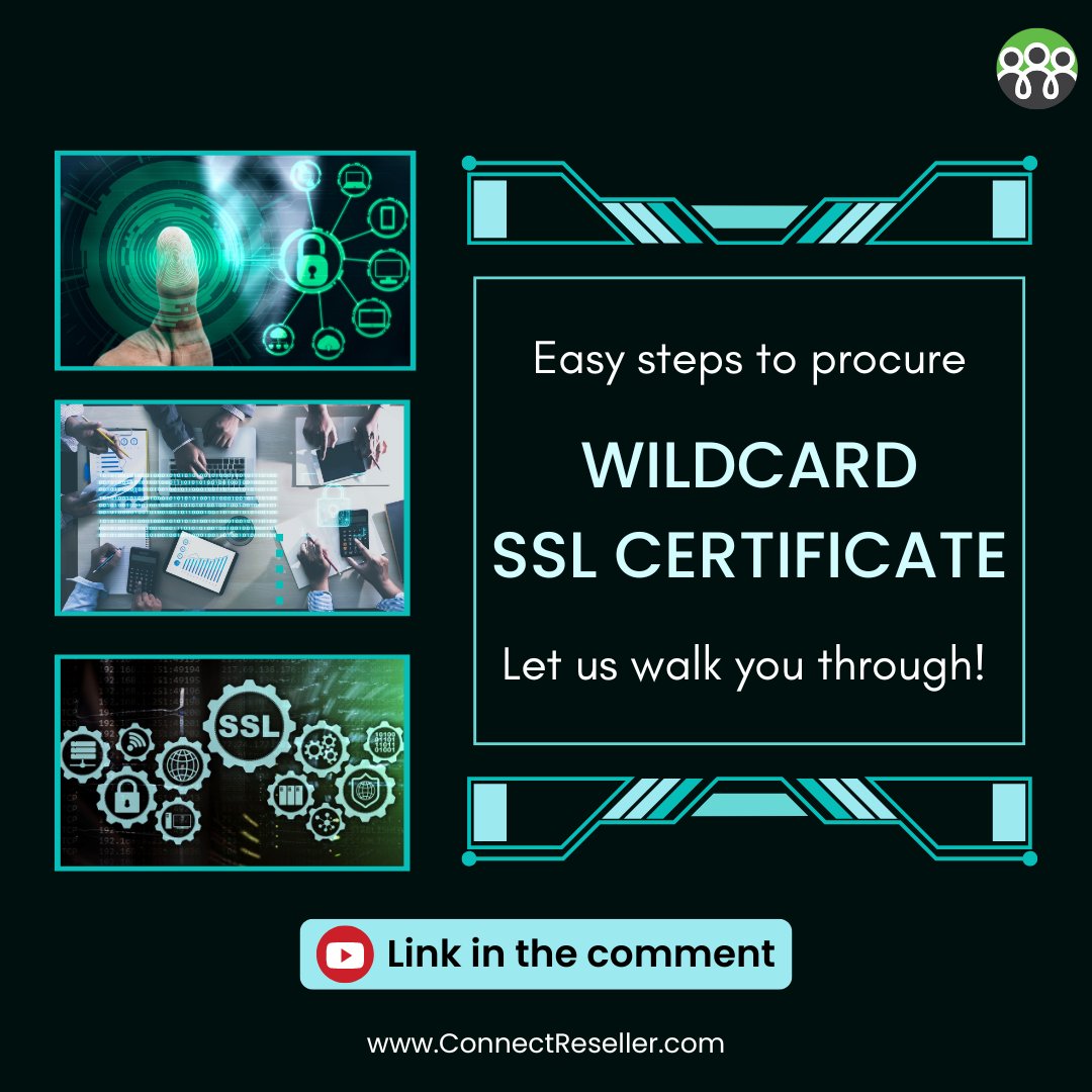 ConnectReseller's tweet photo. Our new YouTube video walks you through a hassle-free process to procure a Commercial Wildcard SSL certificate. οΈGet your website secured in minutes and protect all your subdomains with just one certificate. Check the video https://t.co/ctYxlOJoop
#WildcardSSL #ConnectReseller https://t.co/fOo4swWUDc