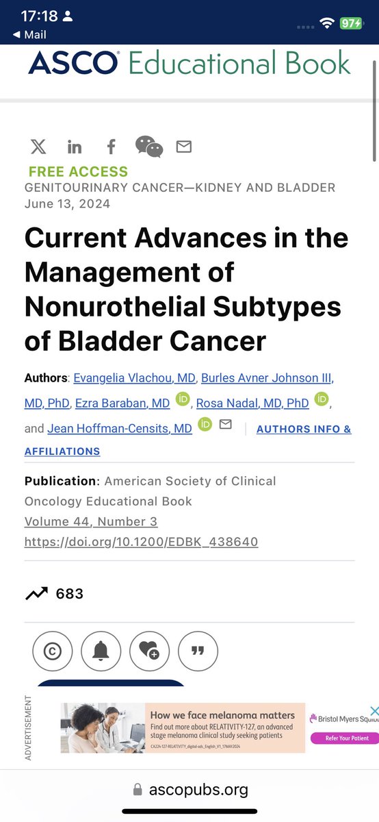 Paulo G Bergerot (@paulobergerot) on Twitter photo 8- updates on Recent adv in managing non-urothelial bladder cancer subtypes, often with worse prognosis than UC
Txs are typically extrapolated from UC
#bladdercancer #oncology
<a href="/elina_vlachou/">Evangelia (Elina) Vlachou, MD</a> <a href="/JCensits/">Jean Hoffman-Censits</a>
<a href="/ASCO/">ASCO</a> #ASCOEdBook
👉 ascopubs.org/doi/pdf/10.120… 8- updates on Recent adv in managing non-urothelial bladder cancer subtypes, often with worse prognosis than UC
Txs are typically extrapolated from UC
#bladdercancer #oncology
<a href="/elina_vlachou/">Evangelia (Elina) Vlachou, MD</a> <a href="/JCensits/">Jean Hoffman-Censits</a>
<a href="/ASCO/">ASCO</a> #ASCOEdBook
👉 ascopubs.org/doi/pdf/10.120…