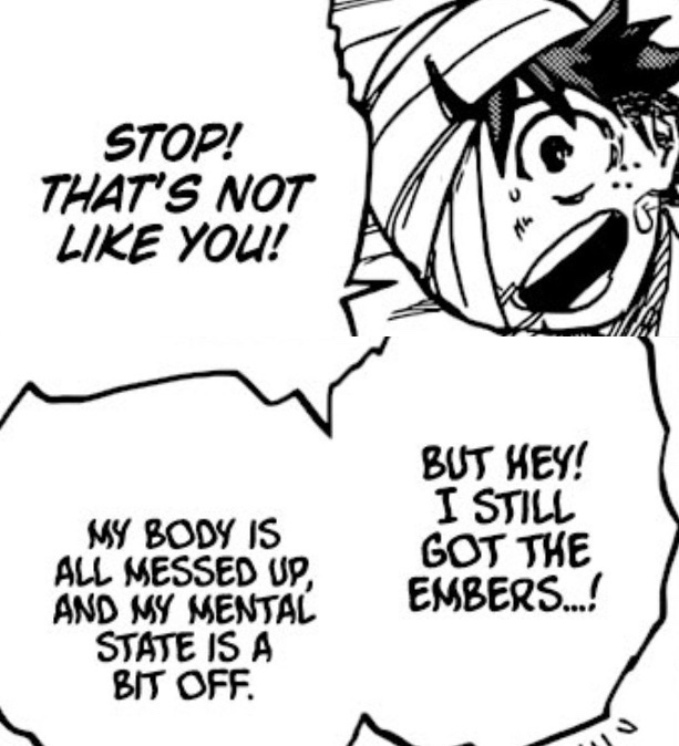 izukuthinker's tweet photo. #MHA429 seriously is no one gonna check up on HIM?? why is he the one who’s always comforting others he definitely did not look ok in the hospital how was his talk with ochako enough https://t.co/kXSiBCjQRh