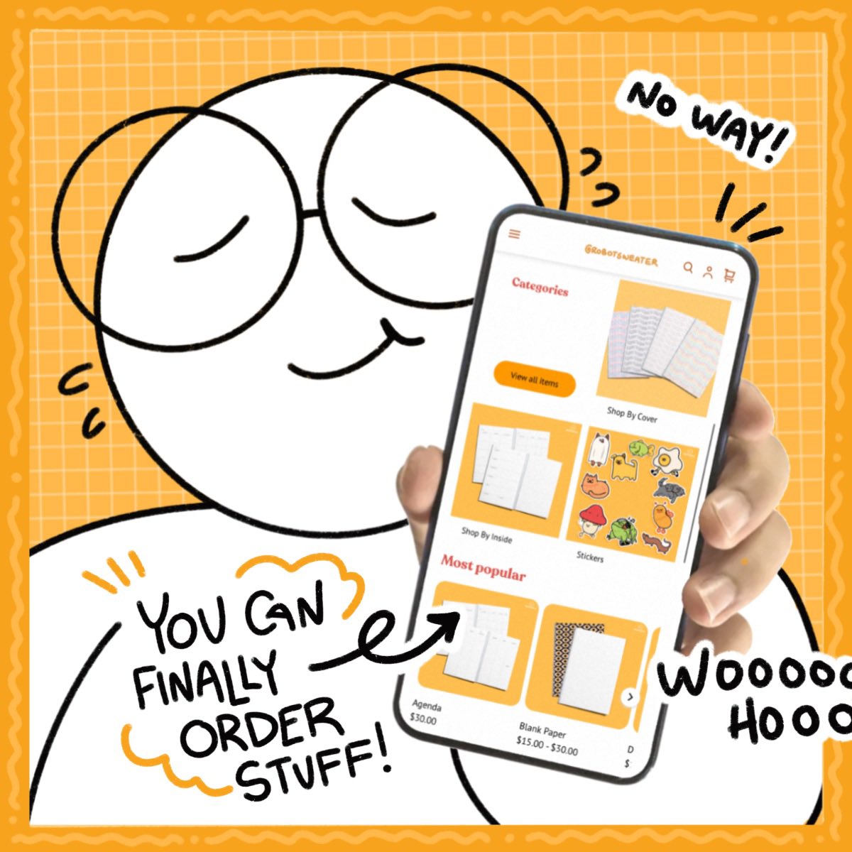 YO! GUESS WHAT??? my site is finally live 👀💦💦💦 check it out!!!! robotsweater.ca (ง• ̀ᴗ•́)ว