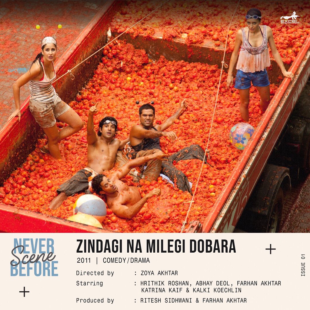 excelmovies's tweet photo. Cast of ZNMD at the tomatina festival #NeverSceneBefore 

@iHrithik #AbhayDeol @FarOutAkhtar #KatrinaKaif #AdrinaCabrol #ZoyaAkhtar @kagtireema @ritesh__sid @Javedakhtarjadu #CarlosCatalan @ShankarEhsanLoy #SuzanneCaplanMerwanji #NandiniShrikent #ArjunBhasin #BaylonFonseca #AnandSubaya #SunithaRam @j10kassim @vishalrr @chouhanmanoj82 @tigerbabyfilms