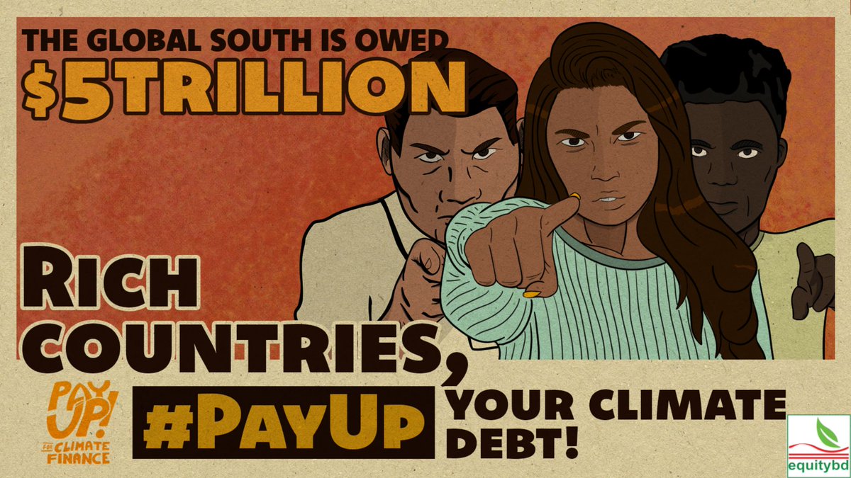 ImpactOfb's tweet photo. The Global North’s military spending exceeds $1 trillion per year &amp; $16 trillion was mobilized for COVID-19 relief, yet they claim they can't afford #ClimateFinance.

No more excuses! It's time they #PayUp $5 trillion a year as downpayment for #ClimateDebt owed to Global South. https://t.co/qp294Lvi1b