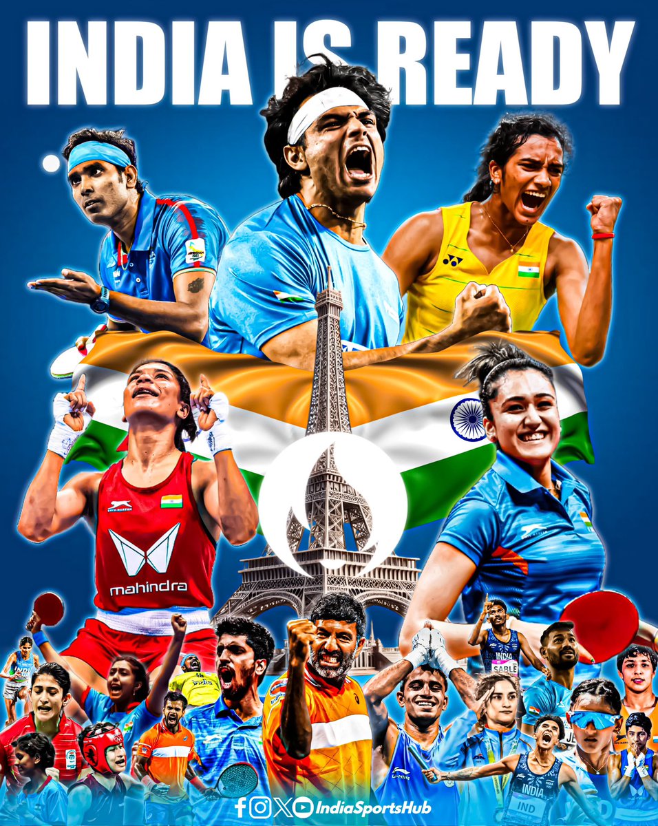 INDIA IS READY 🚨 ARE YOU 

Lets Cheer for our Athletes to give their best at #Paris2024