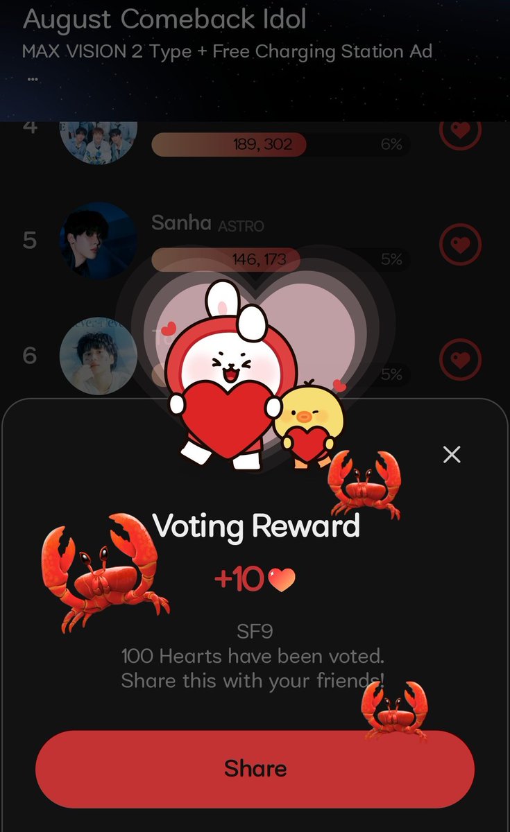 atz_crabtiny's tweet photo. 💖My Pick! Heart Pick💖
August Comeback Idol
[#Choeaedol #Heart Pick Ranking]

#AUGUST_COMEBACK #SF9 @kpopidol_en

Give a special gift to your bias💖https://t.co/1qKrRsuFrg https://t.co/yI5wyTy78q