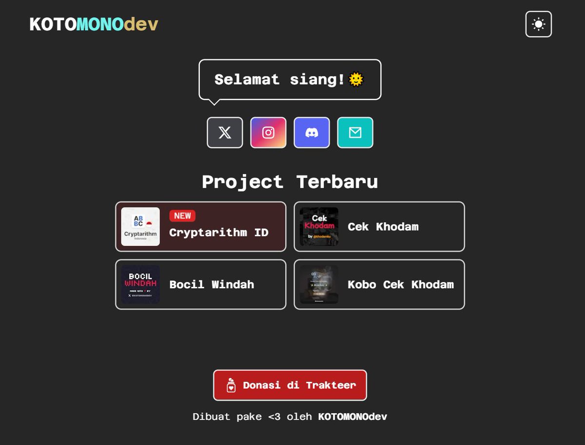 kotomonodev's tweet photo. Ada yang baru guys!👀
https://t.co/Pg40iCo4S8 https://t.co/GlHflu4NJK
