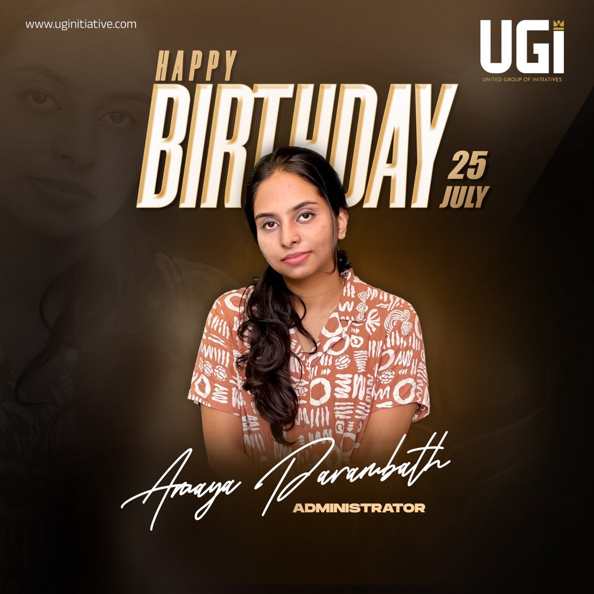 ugi__group's tweet image. Join us in celebrating the birthday of our incredible Administrator, Amaya Parambath! 🎉📷 Your dedication and hard work inspire us every day. Wishing you a year filled with success and happiness. Happy Birthday, Amaya! 📷📷  #BirthdayCelebration #UGIFamily