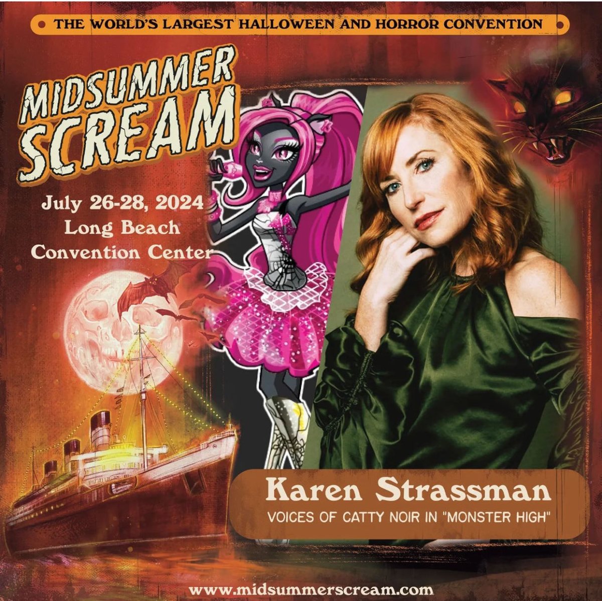 KarenStrassman's tweet image. Who’s comin’?! Moohooohahahah….. ⁦@MidsummerScream⁩ this weekend!!! #autographsigning #mosterhigh #funkos and more…