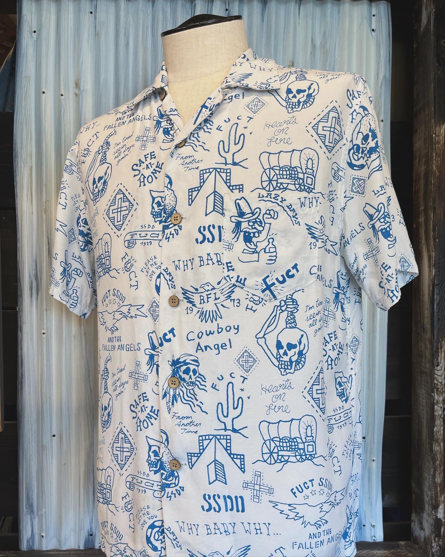 FUCT ファクト ALOHA 日本未発売 Lサイズ 香ばし 開襟 アロハ シャツ