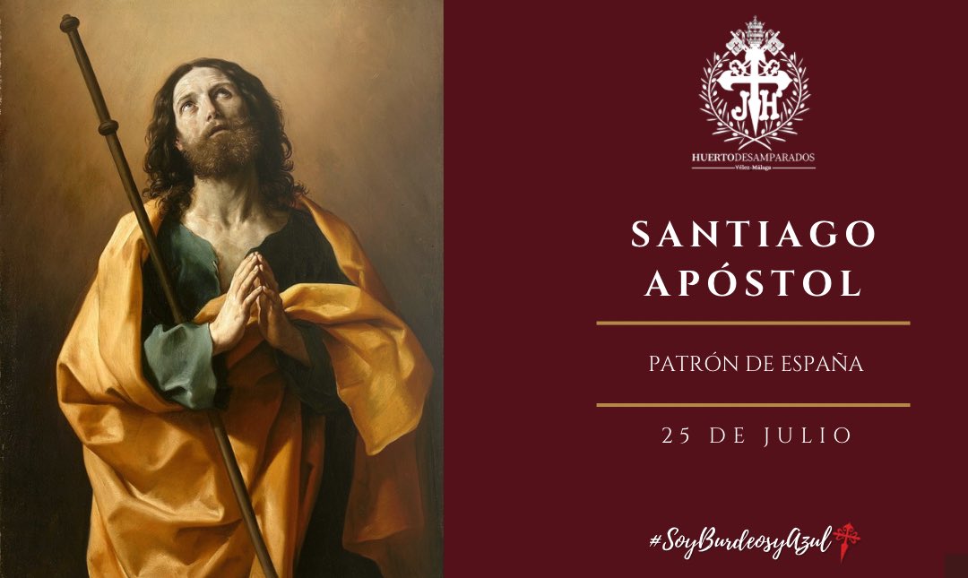 HuertoMamparaos's tweet photo. 🟦 ONOMÁSTICA |

Hoy la iglesia celebra la festividad de Santiago Apóstol, patrón de España.

ℹ️ https://t.co/JJZwIdlVzM

#soyburdeosyazul #rezaréjuntoati #caminoalacoronación #75añosdeunión #cofradíasvélez #vélezmálaga https://t.co/5odVerQgSW