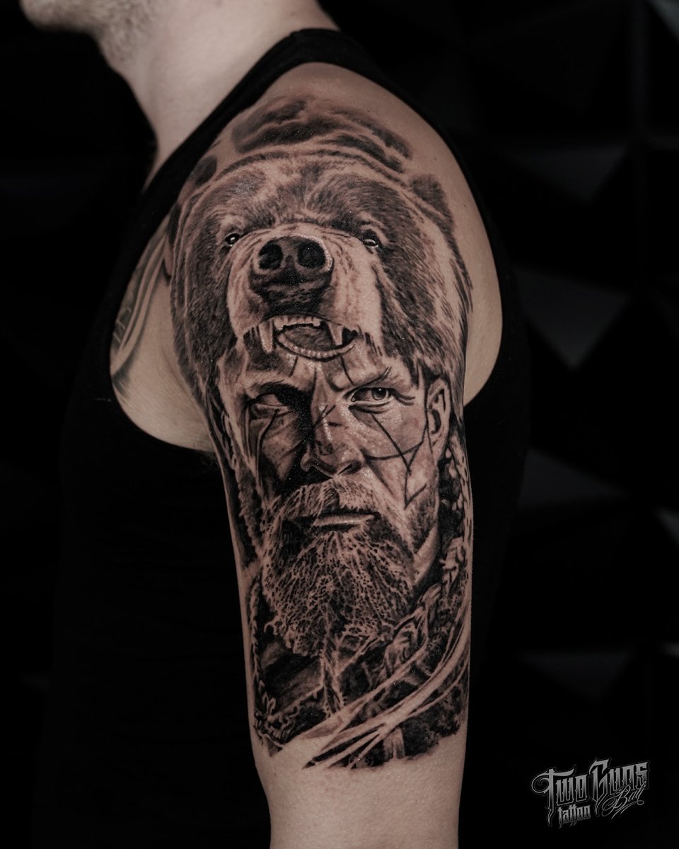 twogunstattoo_'s tweet photo. Viking + Bear ? Perfect Combination!!!
〰️
> Art by Yoga <
〰️
💀Bali's Premium Tattoo Studio
☠️New Zealand Owned &amp; Operated
💀World-Class, Award Winning Artists
☠️Custom Freehand &amp; Digital Design

#twogunstattoobali #TGTB #upperarmtattoo #upperarmtattoos #upperarm #realistictattoo https://t.co/kkskrrbM7l